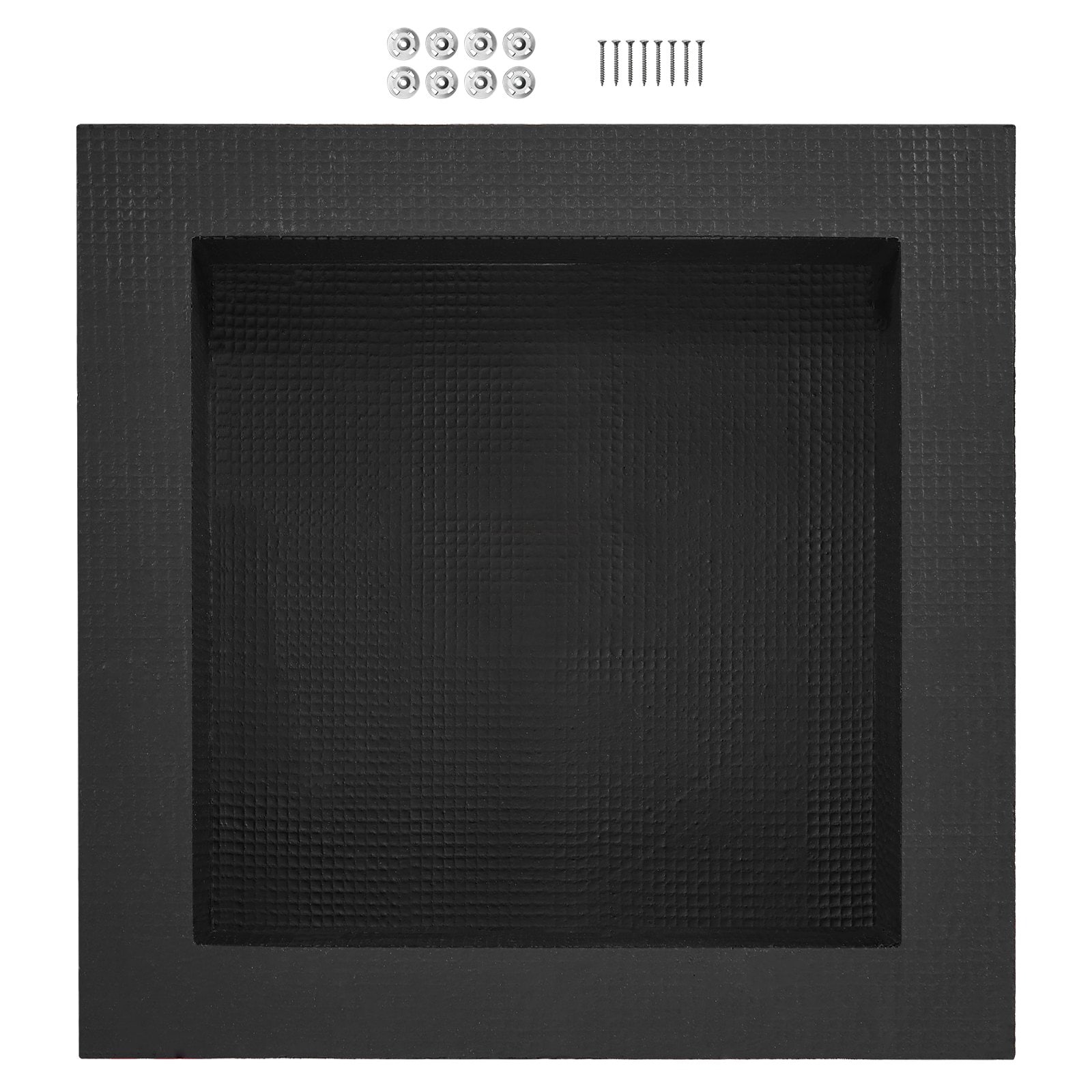 Mecale 16-in W x 16-in H x 4-in D Recessed Wall Shower Niche XPS Plastic Single Shelf for Soap and Shampoo Storage