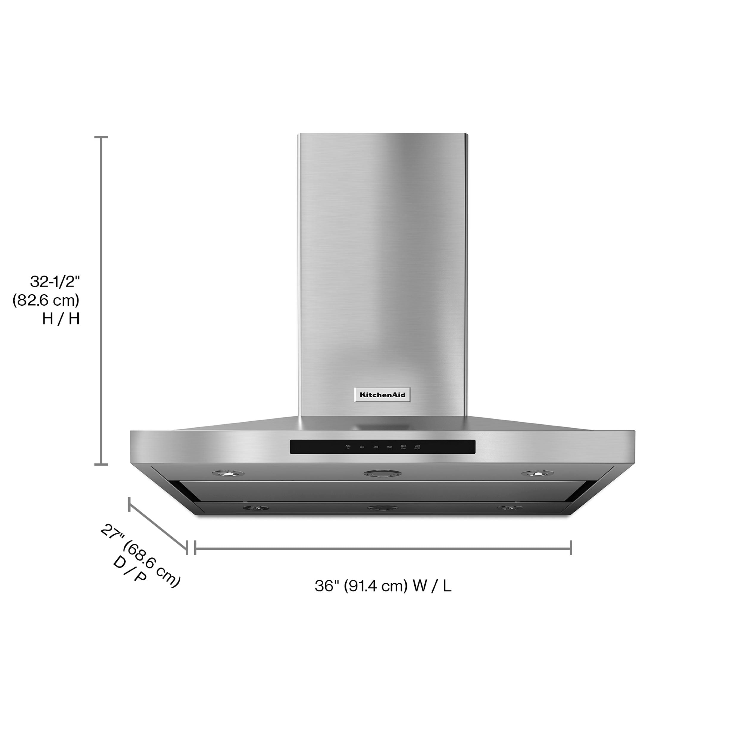 Whirlpool 36-in 400-CFM Convertible Stainless Steel Wall-Mounted Range Hood  with Charcoal Filter in the Wall-Mounted Range Hoods department at