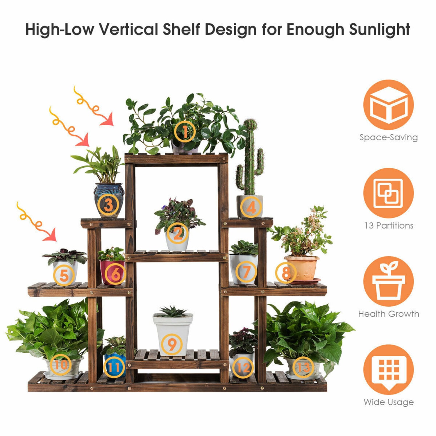 WELLFOR GT-HPY-3574 Plant-Stand - View #3