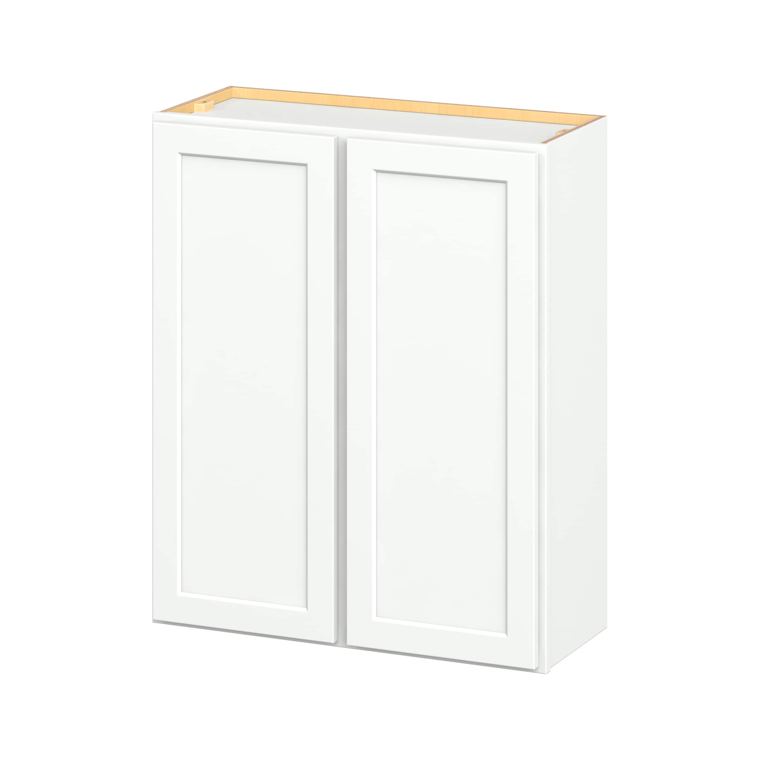Hugo&Borg W3036-GL PRO Glendale 30-in W x 36-in H x 12-in D Pure White Wall Ready to assemble Plywood Cabinet (Recessed Panel Shaker)