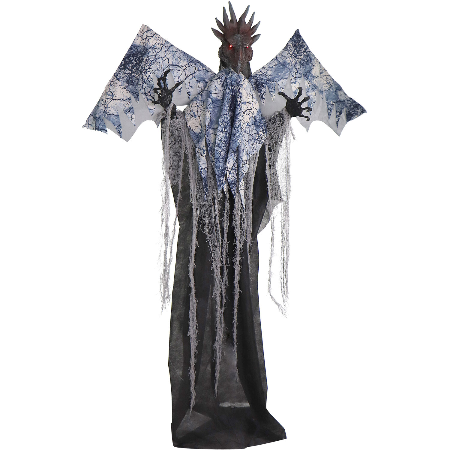 Haunted Hill Farm HHDRAGON-3FLSA 5.75-ft Freestanding Laughing Lighted Dragon Animatronic