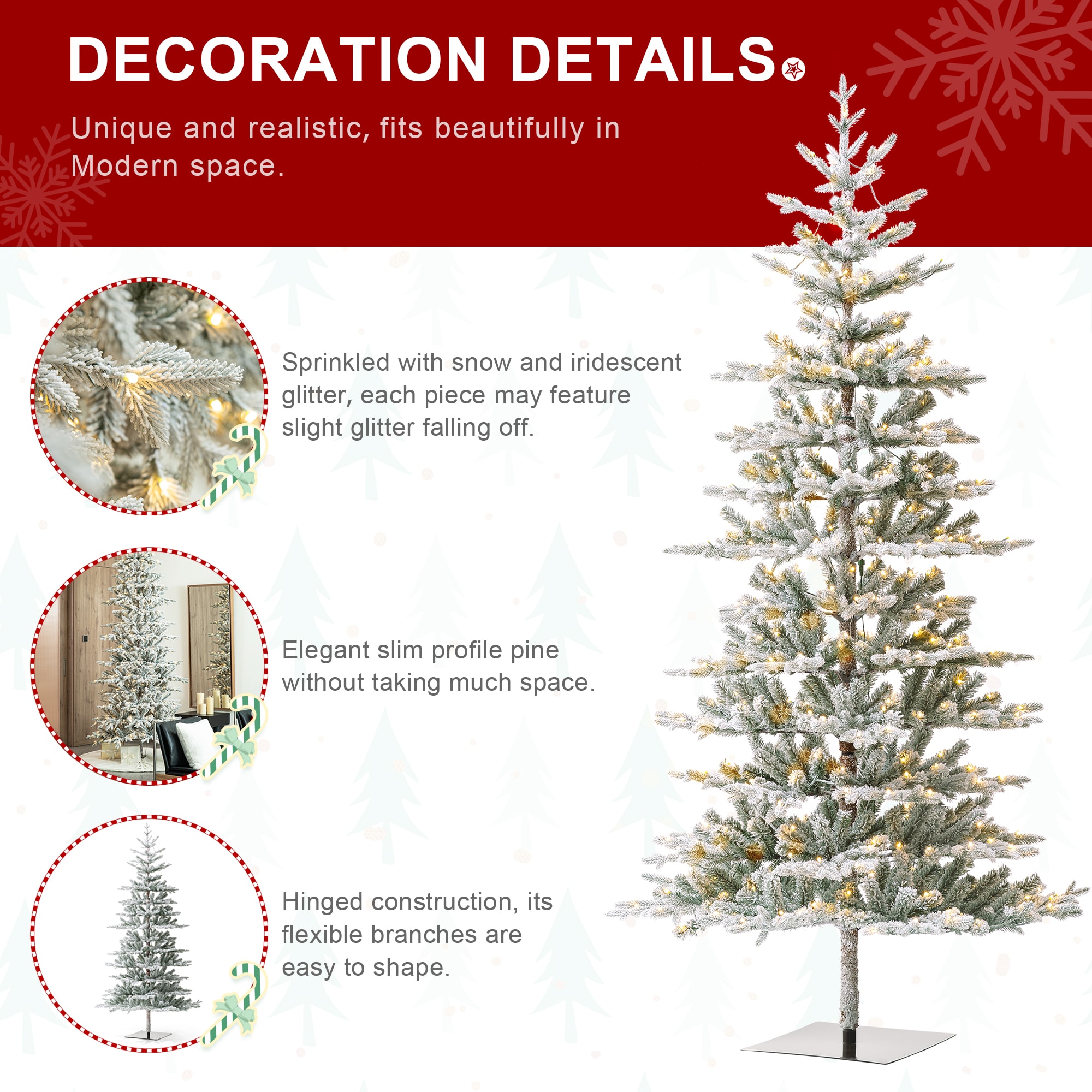 Glitzhome 2014600135 Artificial-Christmas-Trees - View #8