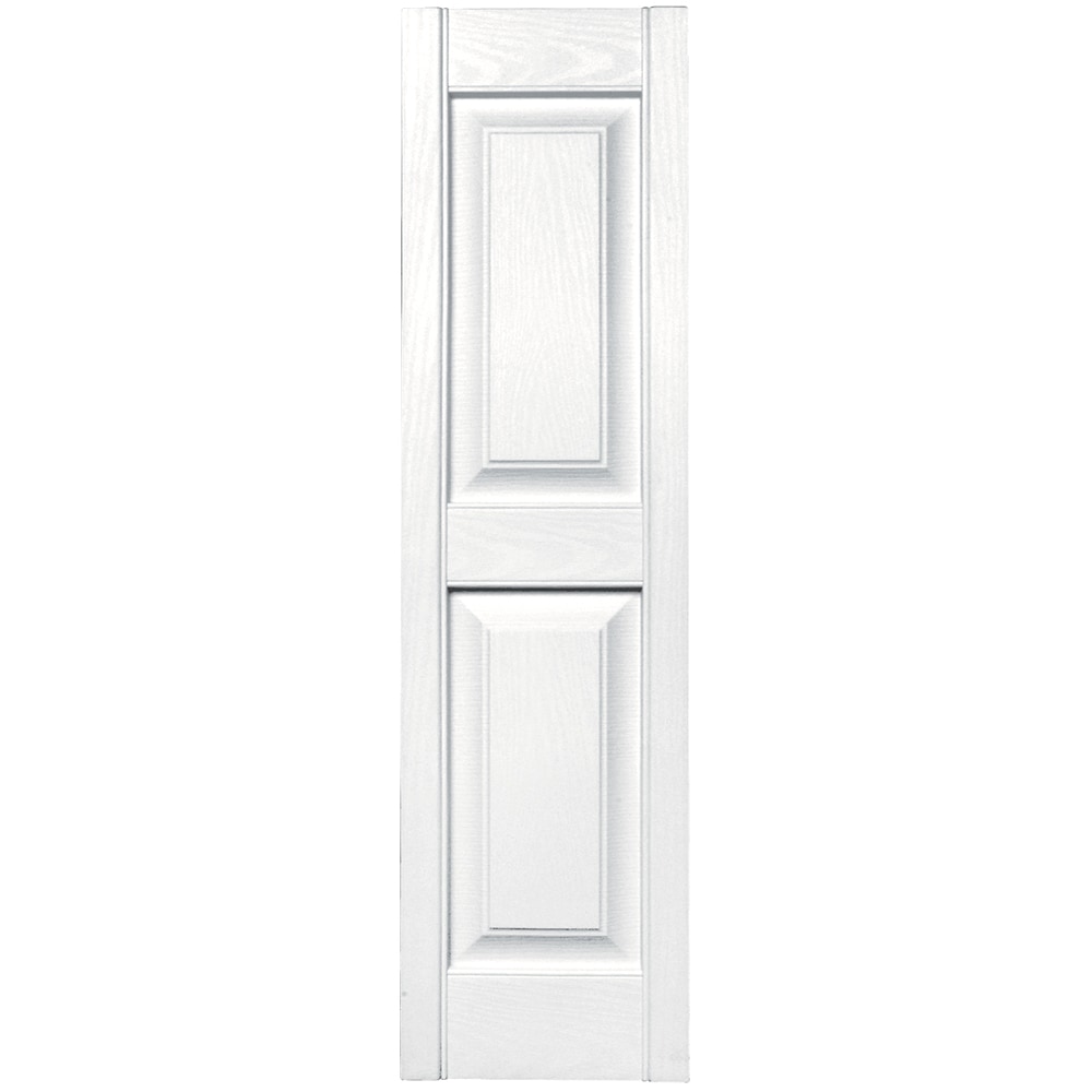 Vantage V4711243001 12-in W x 42.875-in H White Raised panel Exterior Shutters ( 1 -Pack )