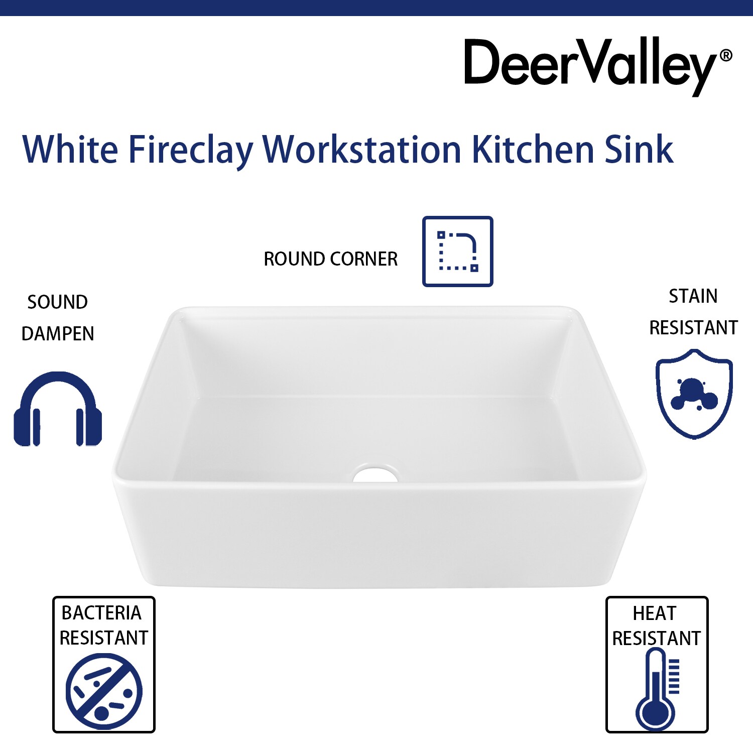 Deervalley 33 L X 20 W Single Basin Workstation Farmhouse