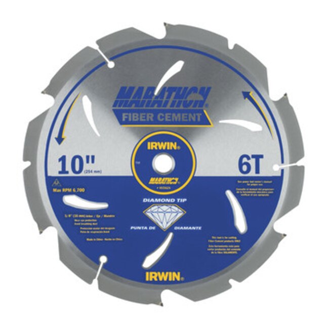 IRWIN Marathon 10-in 6-Tooth Continuous Diamond Circular Saw Blade IRWIN Marathon 10-in 6-Tooth Continuous Diamond Circular Saw Blade