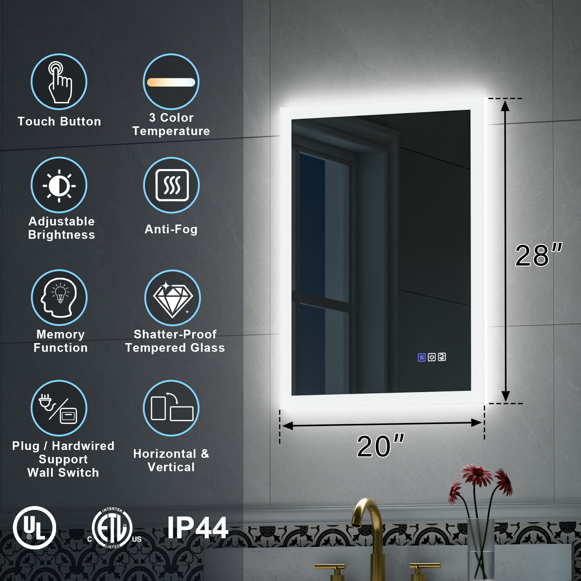Forclover YOAE41255SL Framed-Bath-Mirrors - View #4