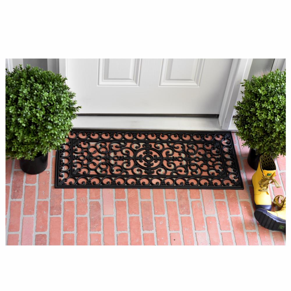 Northlight Gold and Natural Coir Rectangular Welcome Doormat 23 x 35