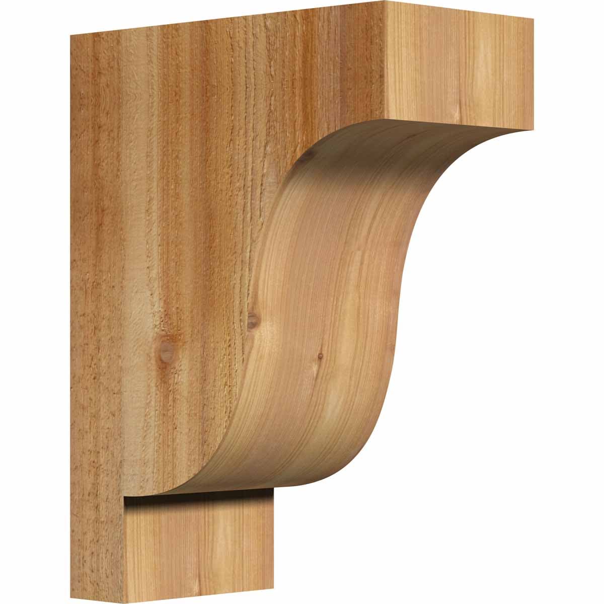 Ekena Millwork COR06X12X16NEW00RWR 6-in x 12-in x 16-in Newport Unfinished Western red cedar Wood Paintable/Stainable Corbel