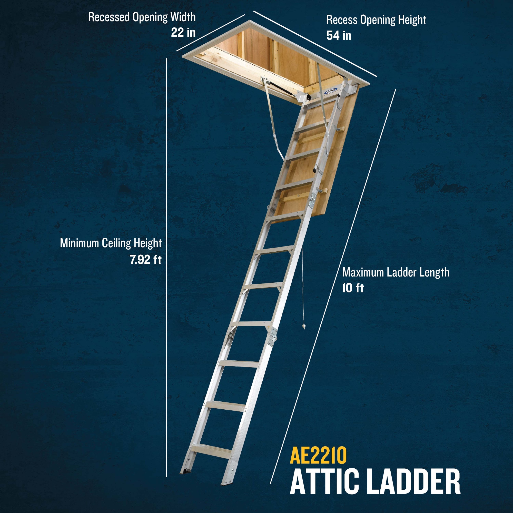 Werner AE2210 Attic-Ladders - View #8