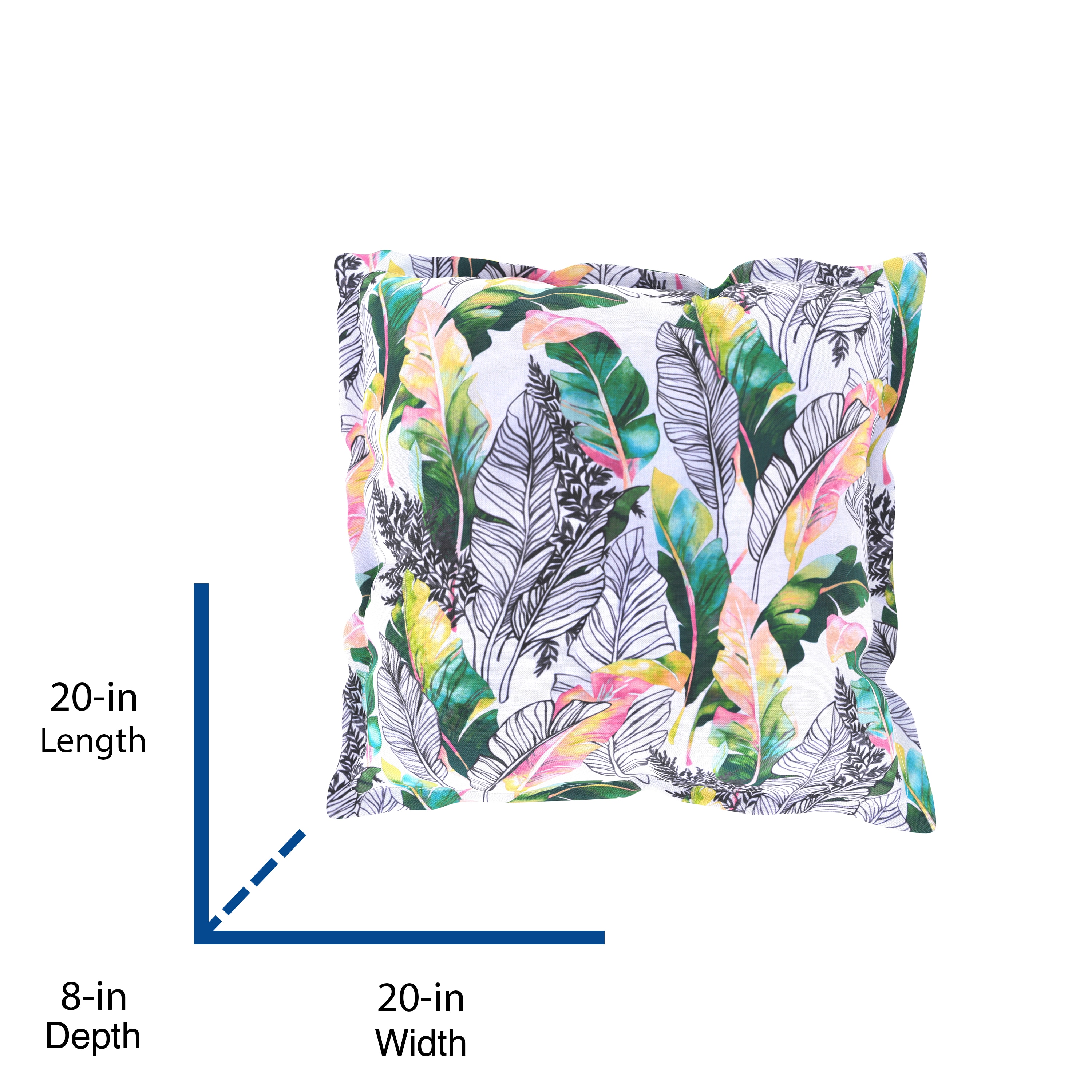 allen + roth Floral Capello Square Floral Throw Pillow at Lowes.com