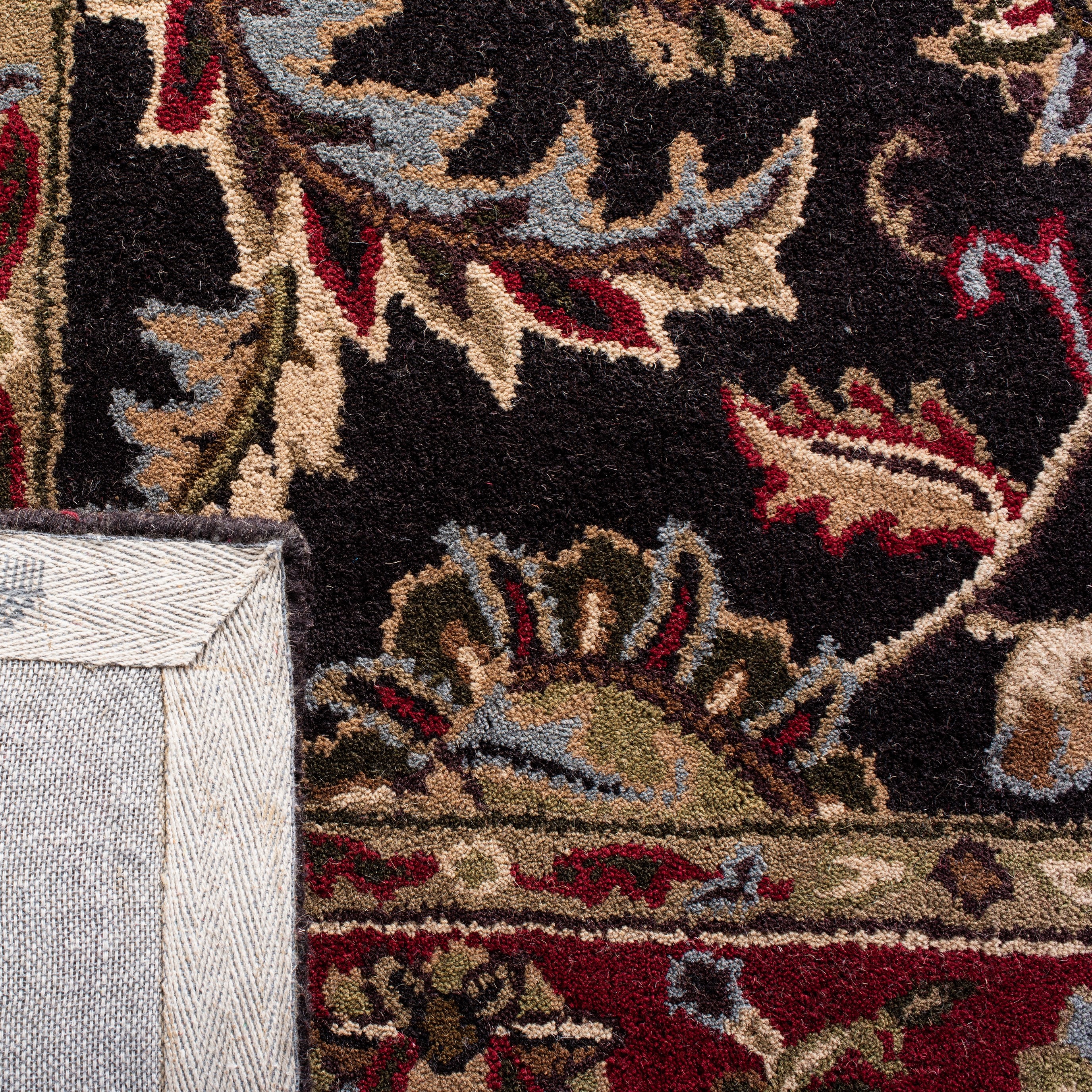 Elegant Heritage Hand-Tufted Wool Area Rug - Red Chocolate, 3' x 5'