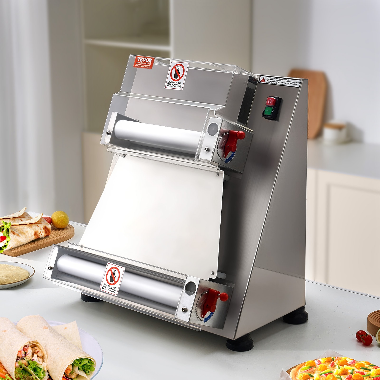 VEVOR 16″ Electric Pizza Dough Roller Hardwired Pancake and Crepe Maker YMJPSBAPD40000001V1 Sansujyuku sansujyuku.com