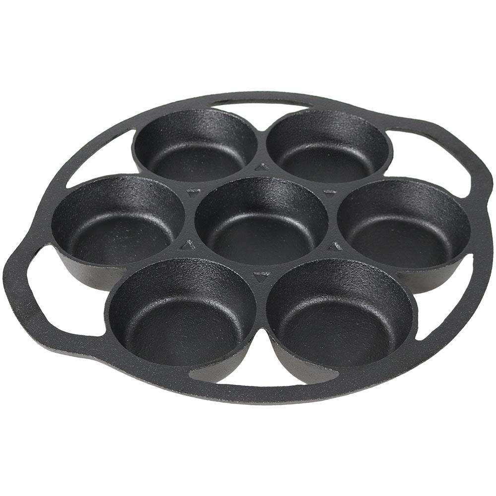 Sunnydaze Decor Pre-Seasoned Black Cast Iron Popover Cupcake Drop Biscuit  Muffin and Mini Cake Pan - Heavy Duty Indoor or Outdoor Camping Cookware in  the Bakeware department at