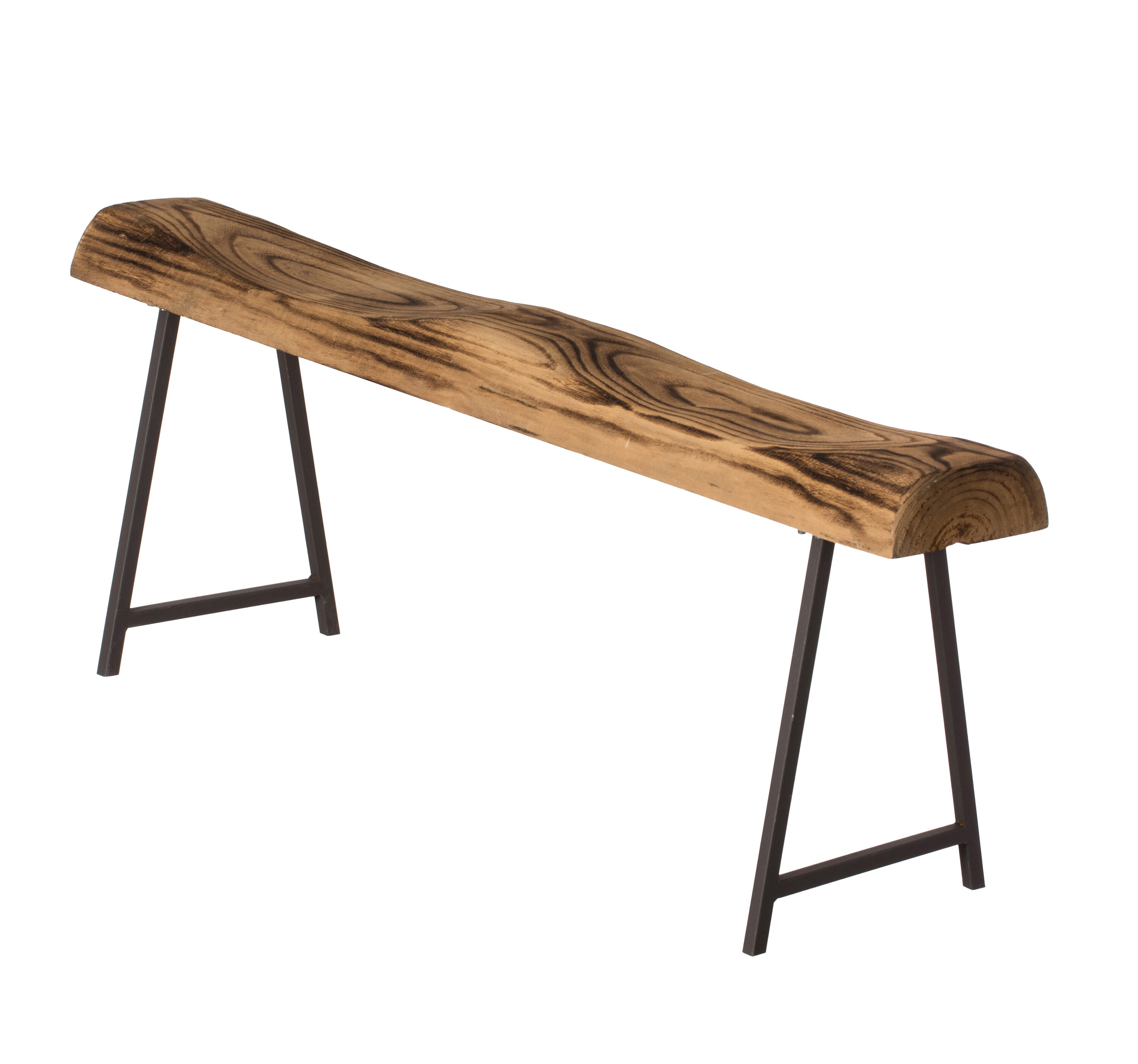 Vintiquewise QI004287 Rustic Brown Accent Bench 15-in x 8-in x 16.5-in