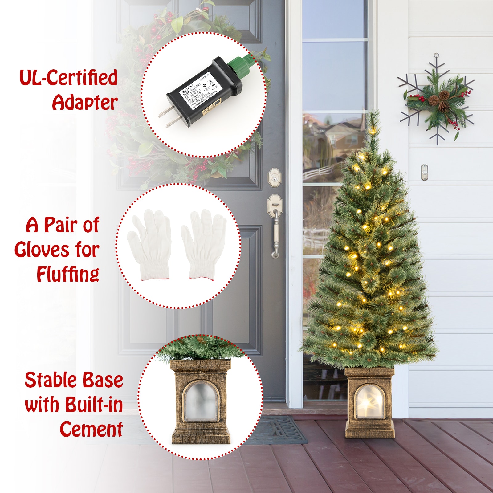 LIVIZA HYZ24560US Artificial-Christmas-Trees - View #3