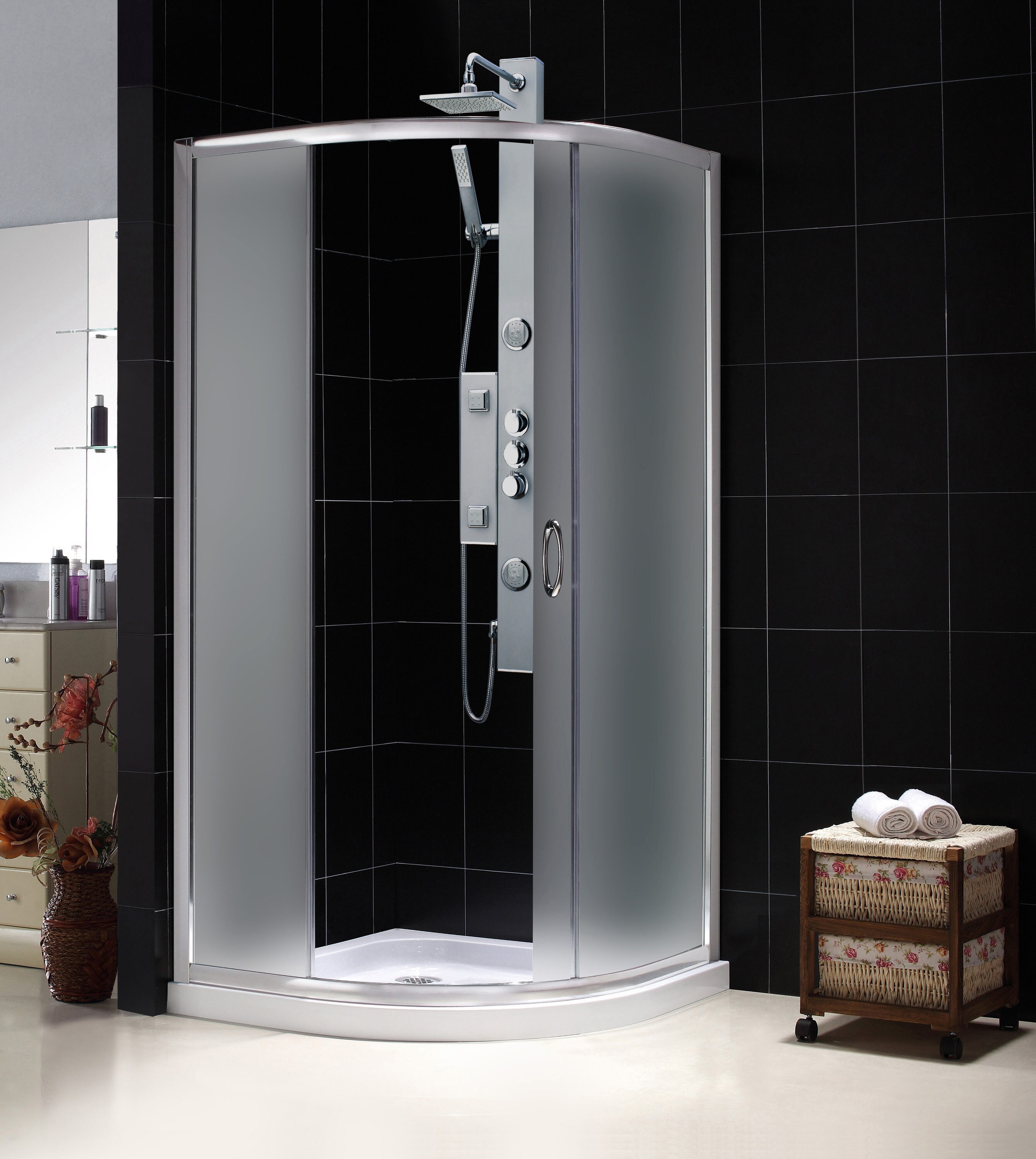 DreamLine Hydrotherapy Shower Panel with Shower Accessory Holder - Dreamline