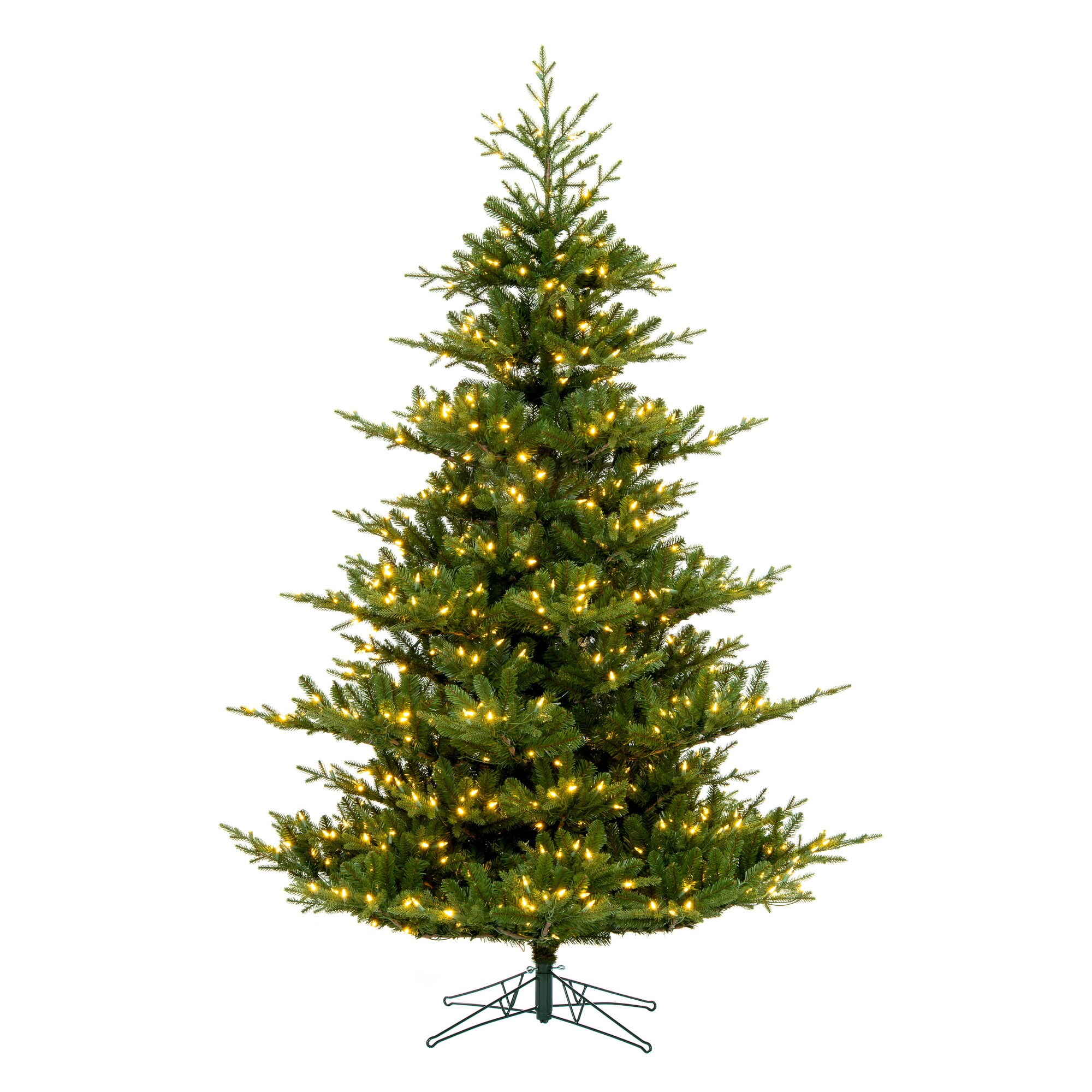 Vickerman G211076LED 7.5-ft Fir Pre-lit Artificial Christmas Tree with White LED Lights