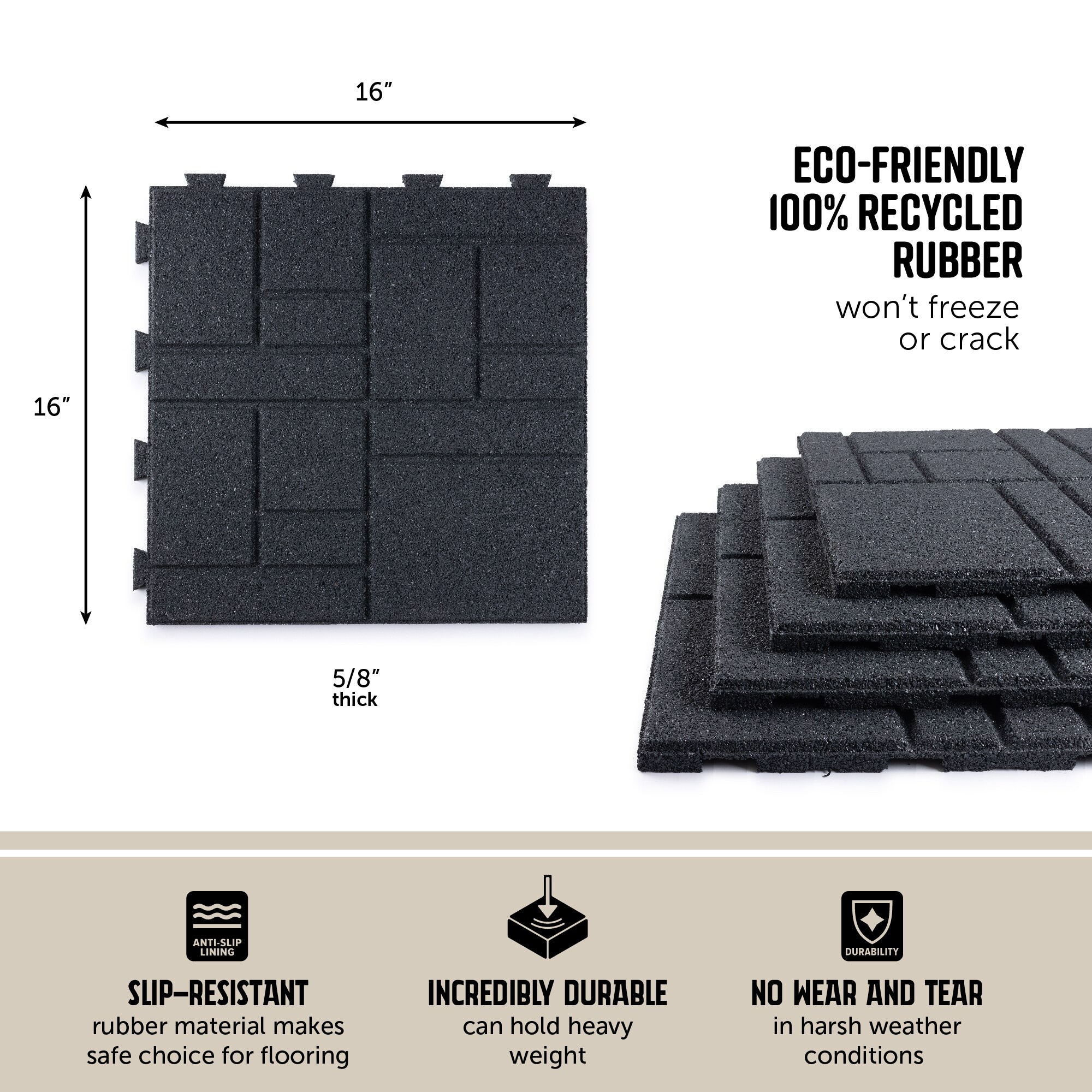 GroundSmart DCPVSQ16ILDG9 Patio-Stone-Pavers - View #3