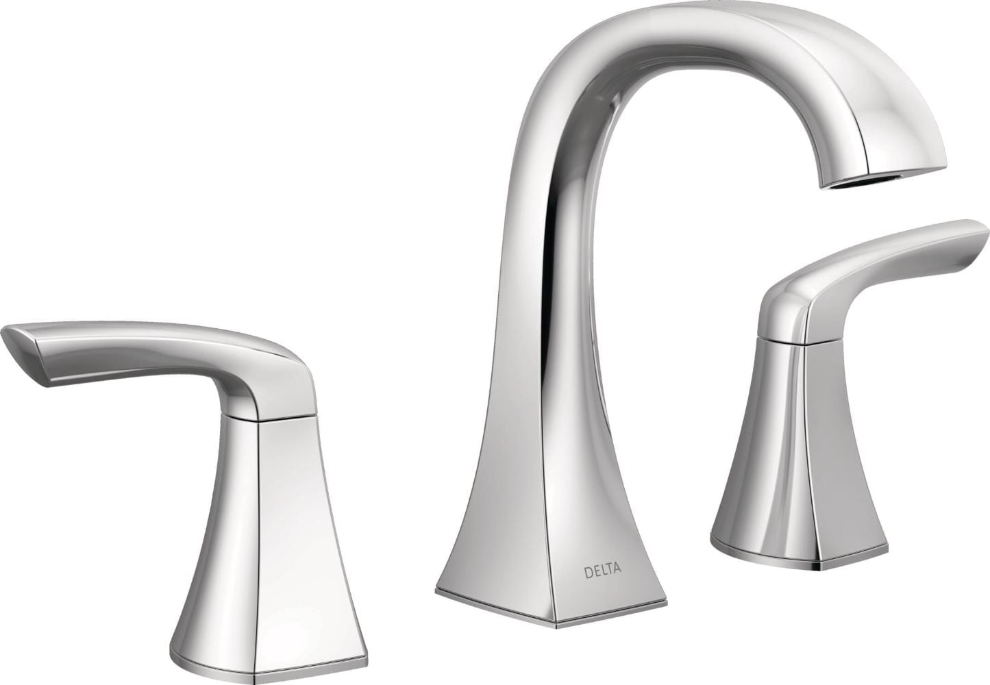 Delta 35895LF Lacey Chrome Widespread 2-handle WaterSense Mid-arc Residential Handle Bathroom Sink Faucet with Drain