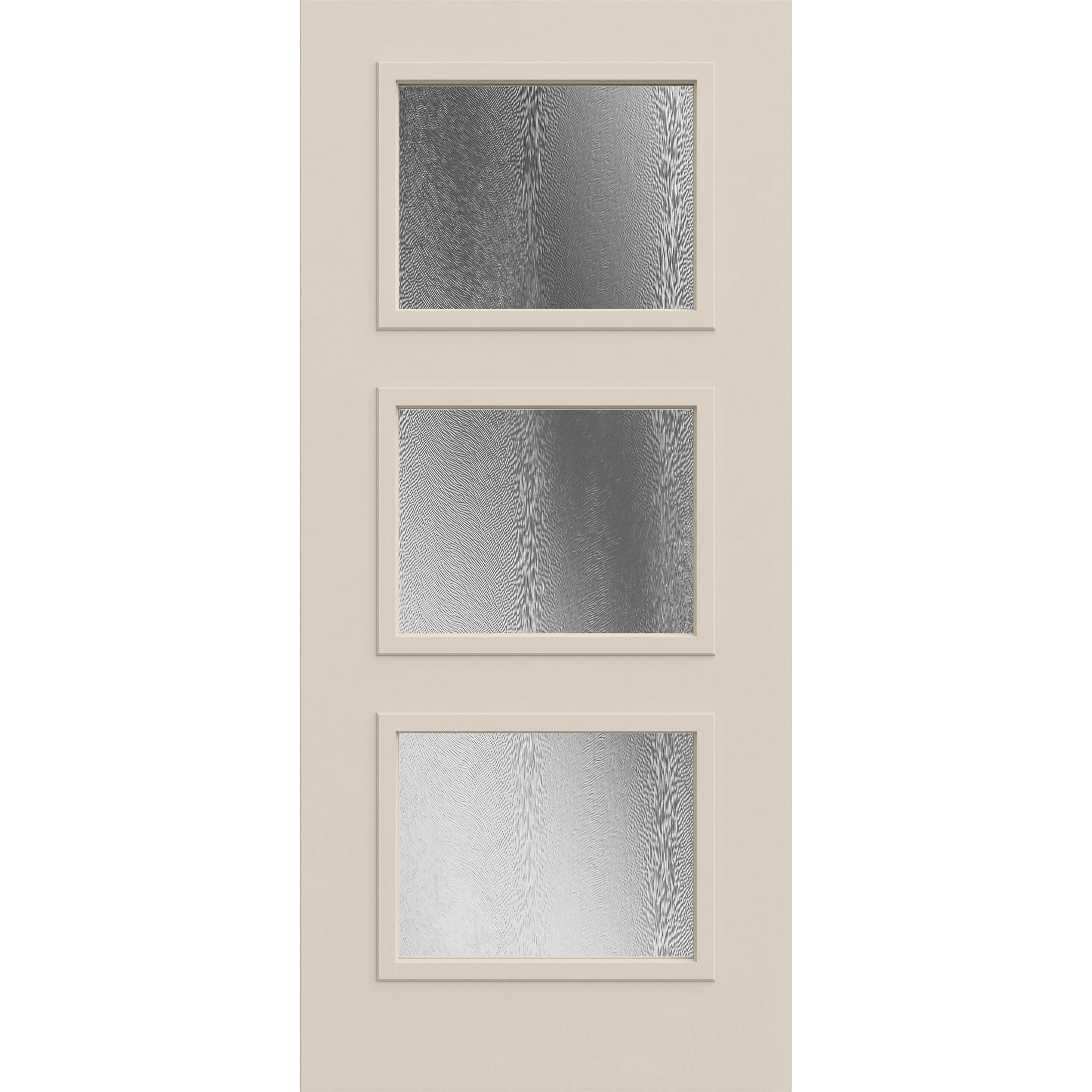36-in x 80-in Steel Full Lite Universal Reversible Primed Slab Door Single Front Door Insulating Core in Off-White | - JELD-WEN LOWOLJW250100033