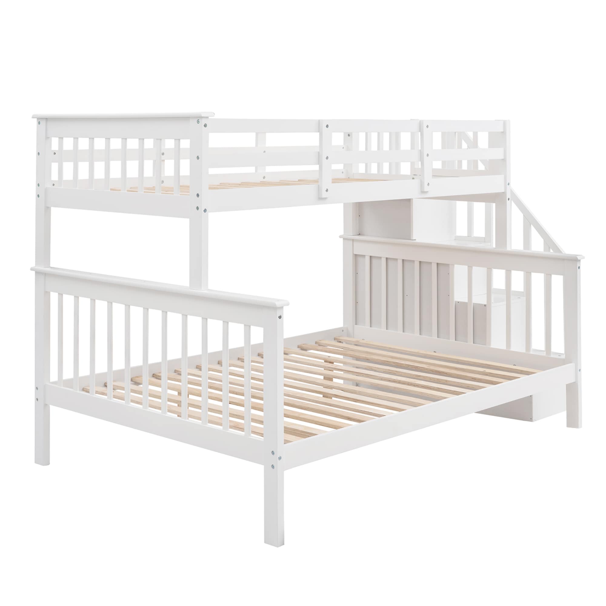 Qualler BLE000019K White Twin over full Bunk Bed