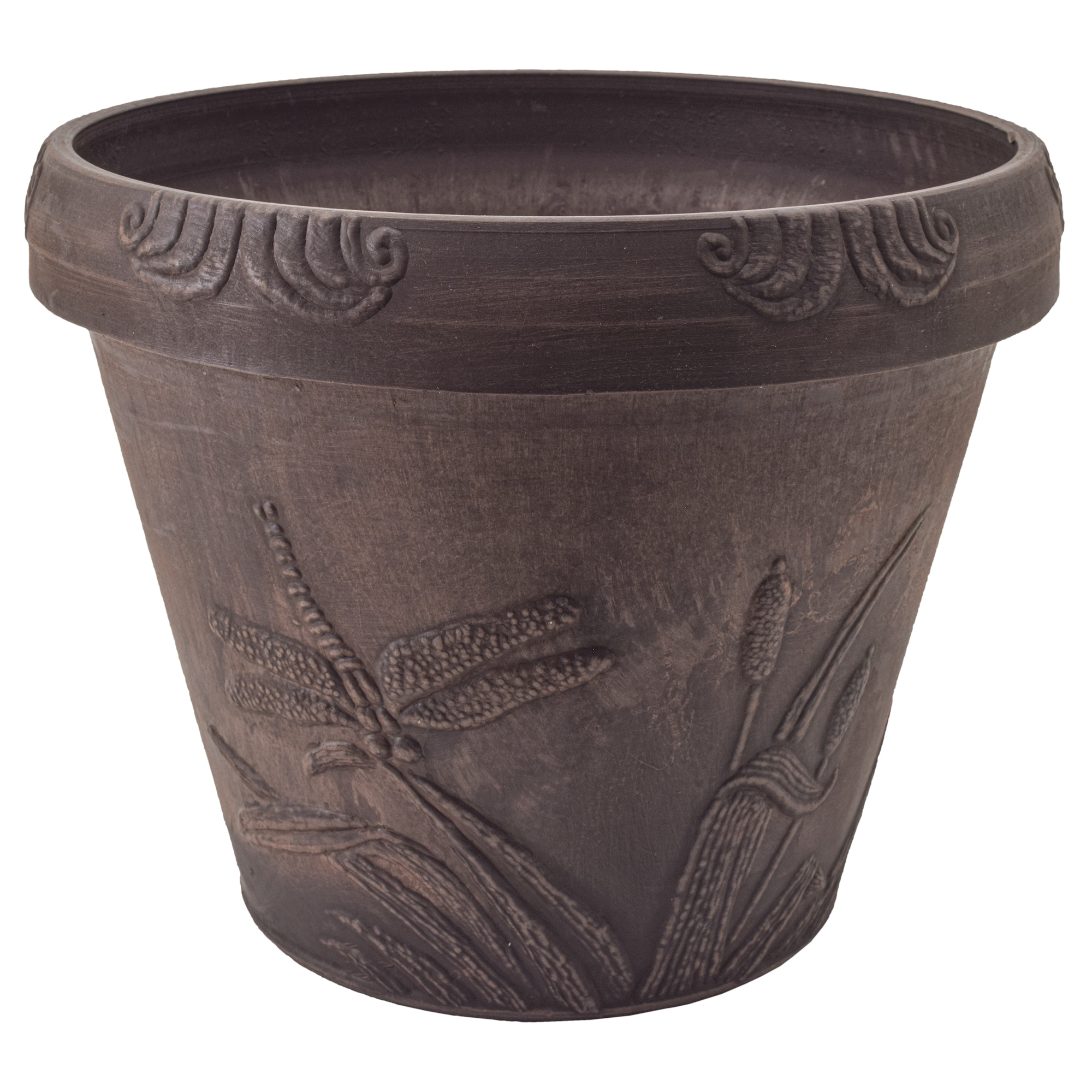 Arcadia Garden Products OF33C 10.0-in W Medium Brown Plastic Indoor/Outdoor Planter