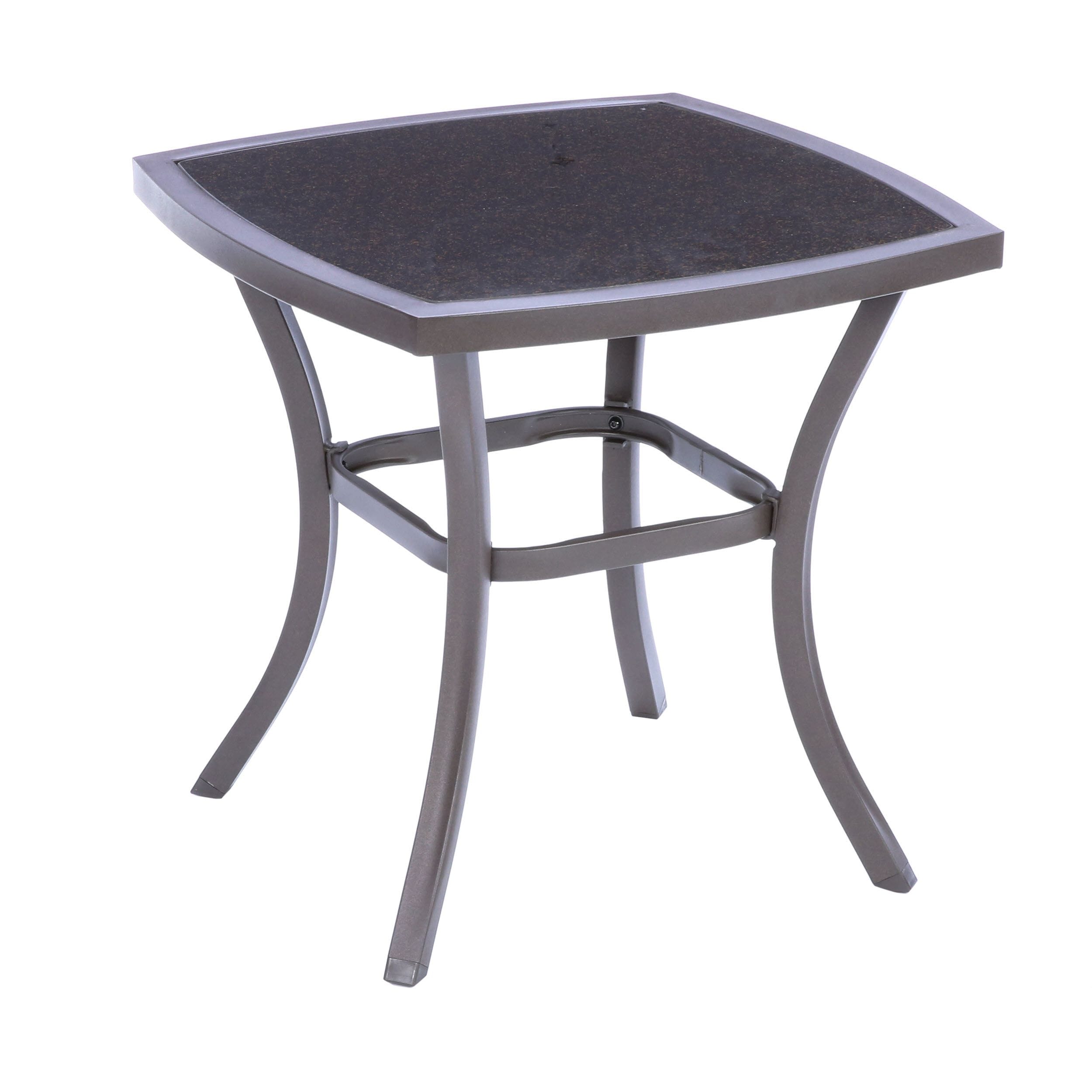 wilson and fisher metal and glass side table