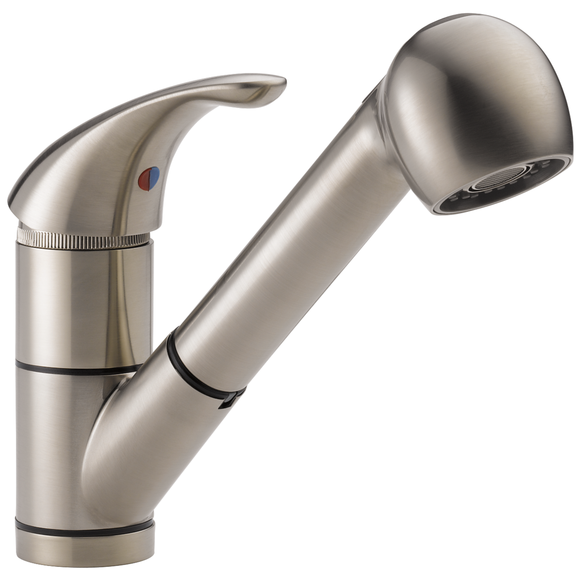Peerless P18550LF-SS Core Stainless Single Handle Deck-mount Pull-out Kitchen Faucet with Sprayer ( Deck Plate Included )