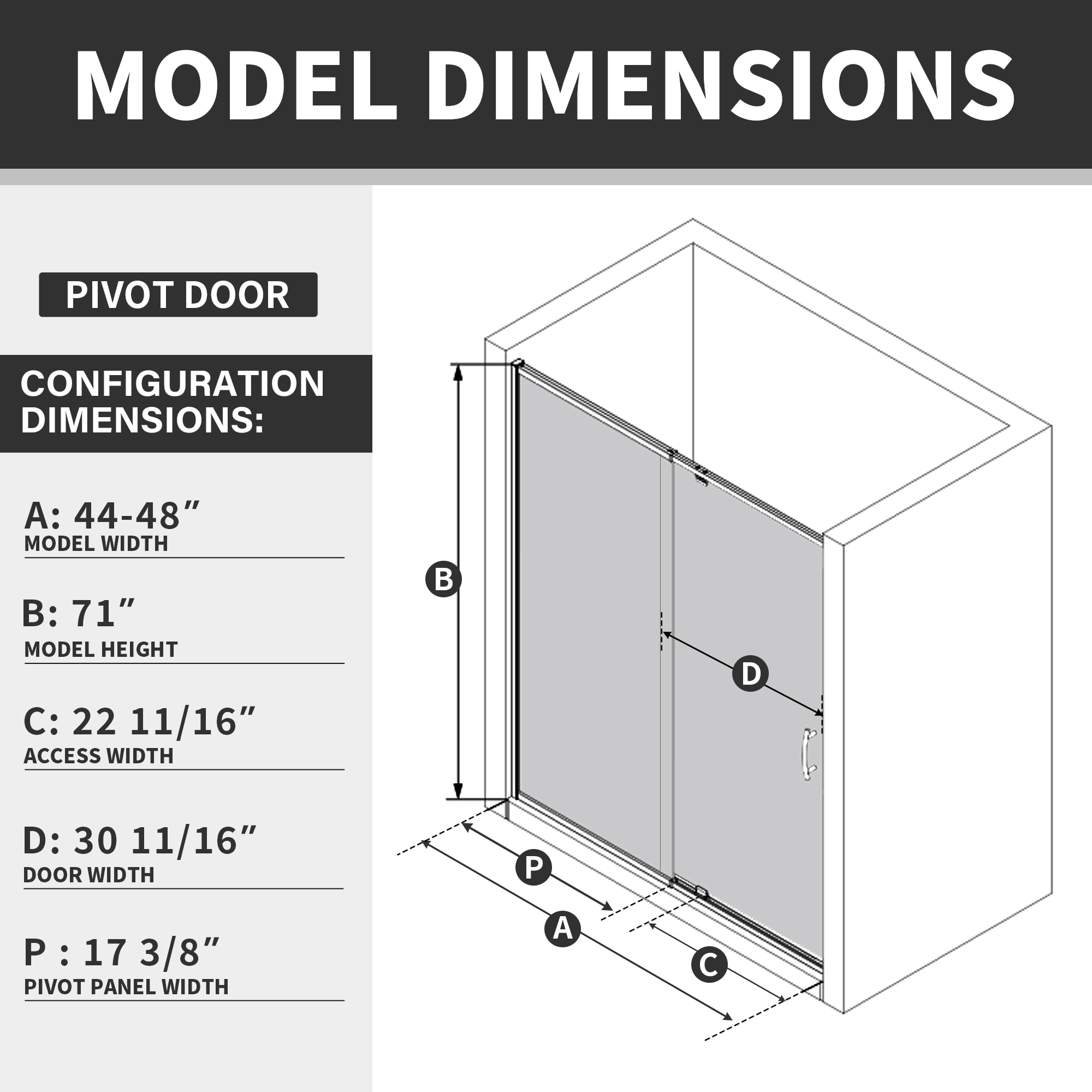 Forclover ALUBS-001 Shower-Doors - View #2