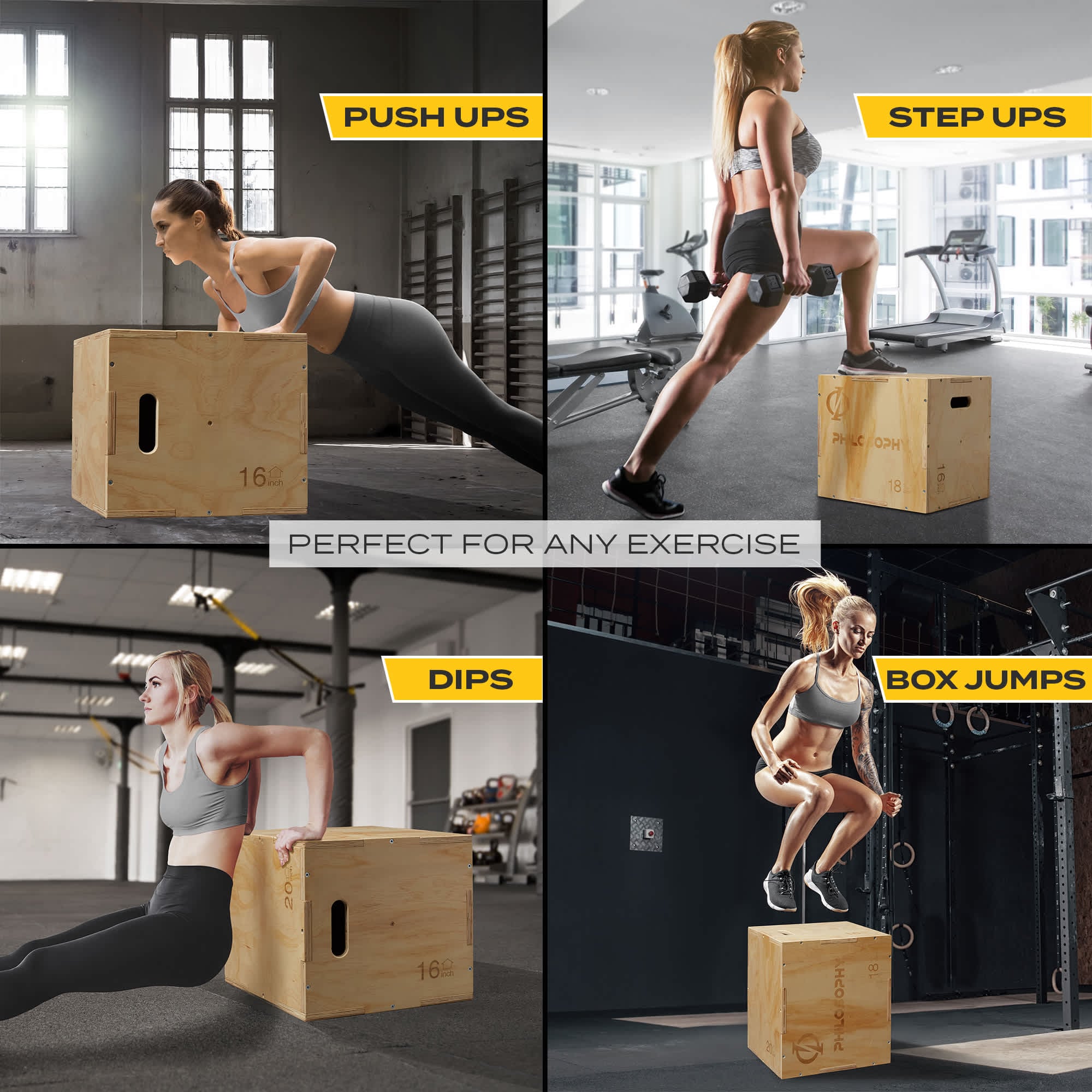 Philosophy Gym FIT-PLYO-3240W-NAT Plyo-Boxes-Platforms - View #5