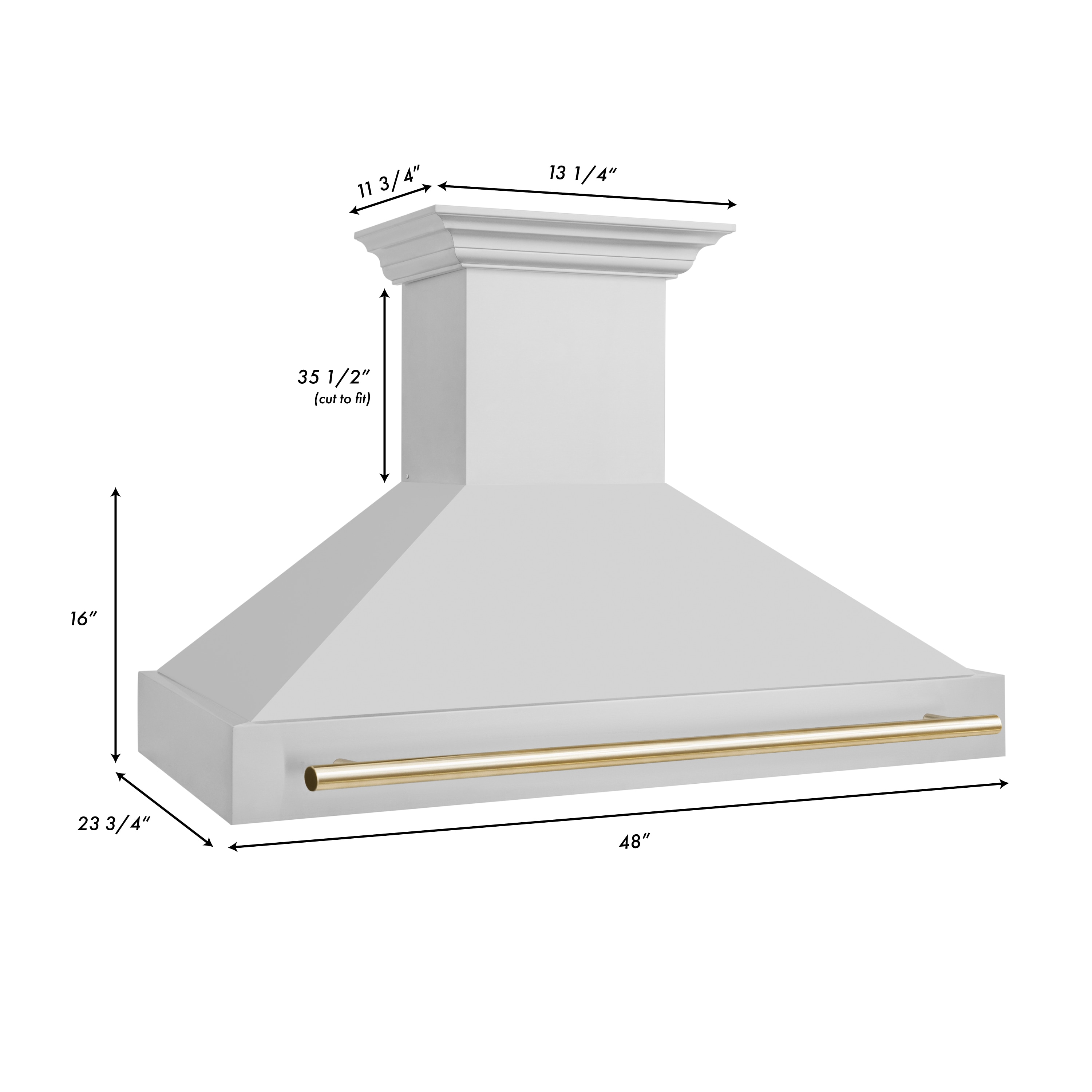 ZLINE KITCHEN & BATH 8654STZ-48-G Wall-Mounted-Range-Hoods - View #4