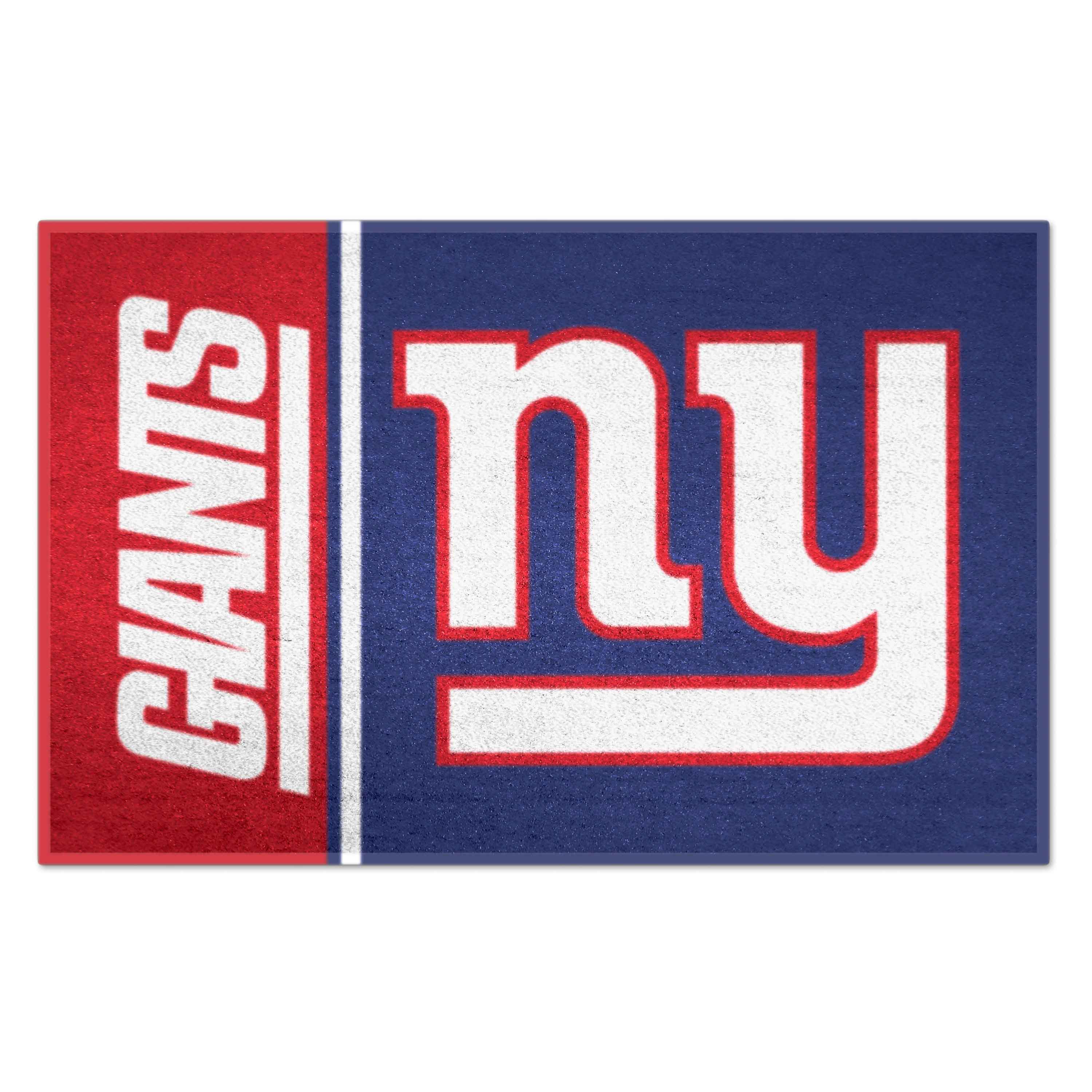 FANMATS 8243 New York Giants 2-ft x 3-ft Blue Nylon Rectangular Indoor or outdoor Decorative Sports Door mat