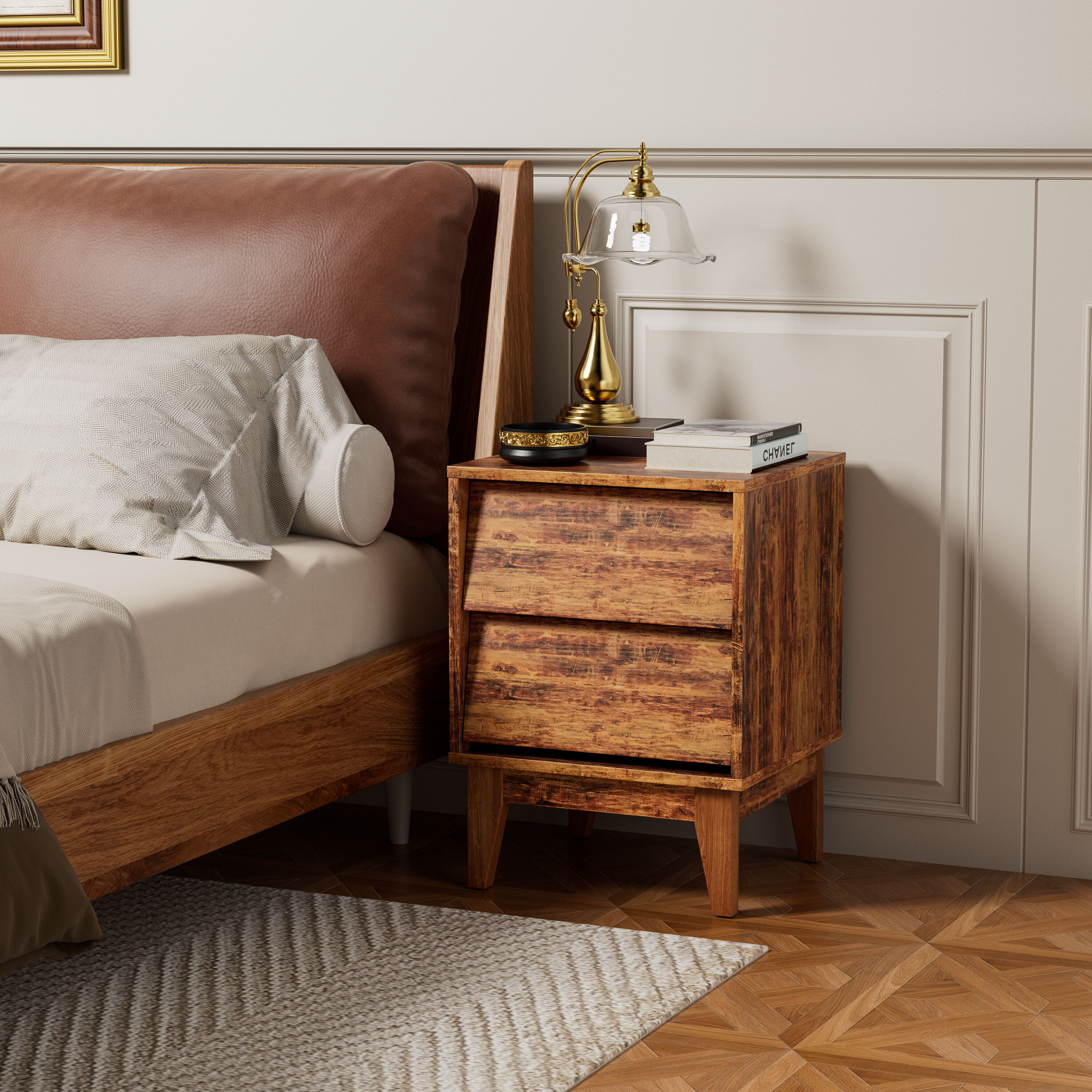 FurniFusion SF-R-NS-BN nightstands - View #3