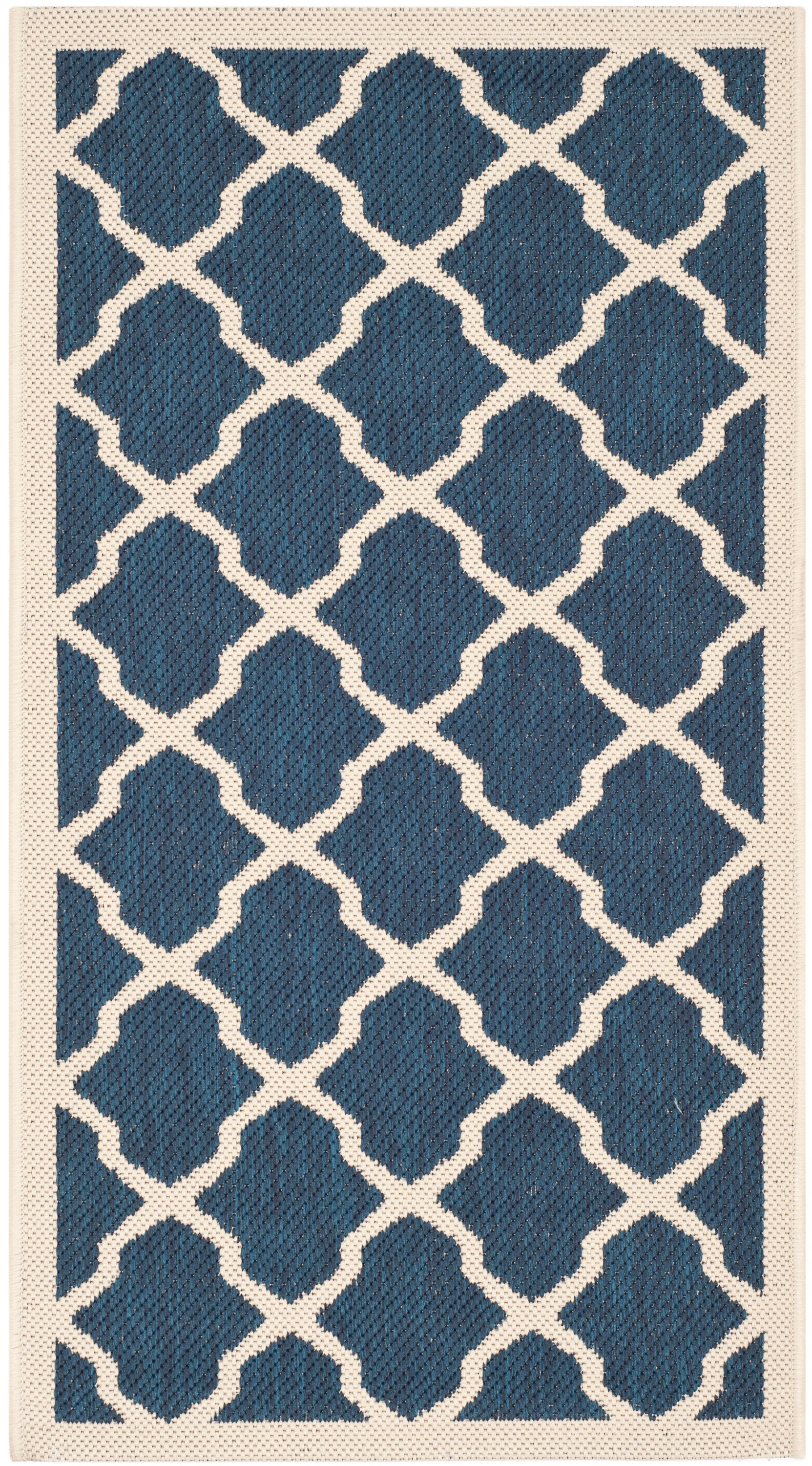 Cy 6903-268 Navy Beige 2in-7ft x 5in Rug