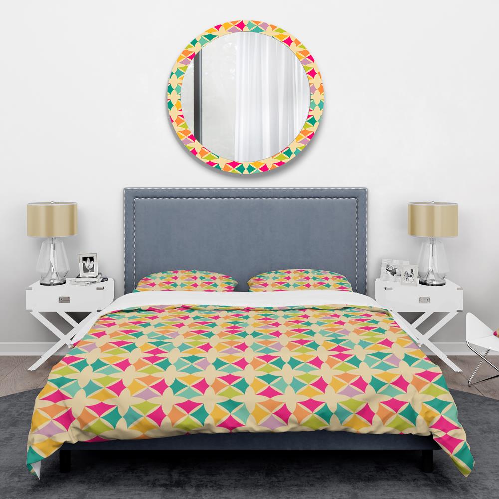 Designart BED24604-Q 3 -Piece Multi-Color Queen Duvet cover Set