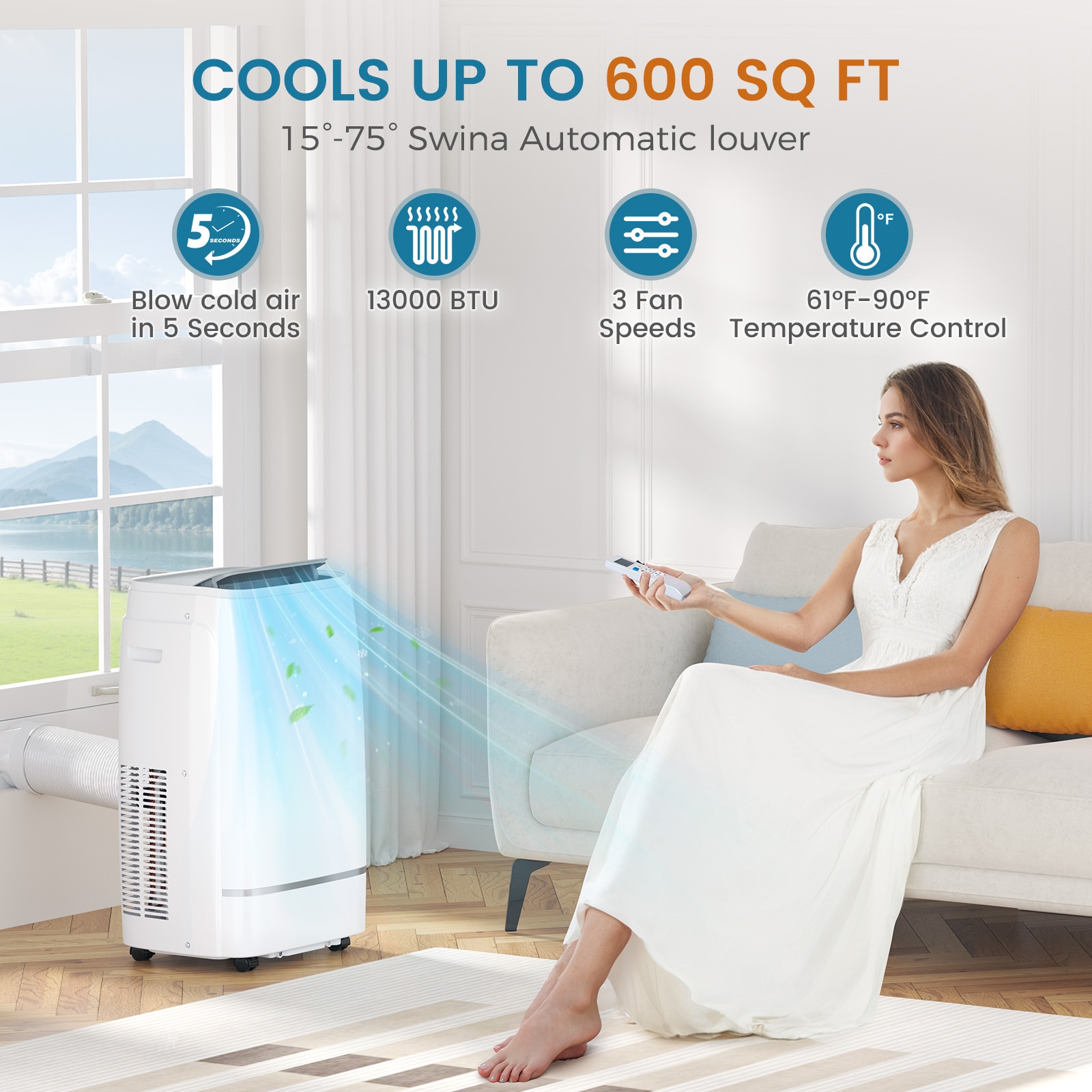 COWSAR LSA4215AC13K Portable-Air-Conditioners - View #4
