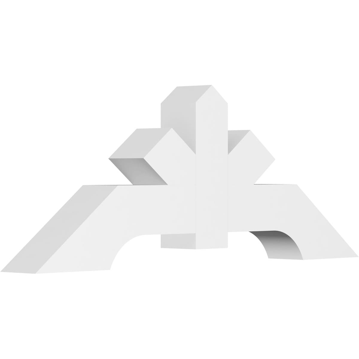 Ekena Millwork GBP060X23X0606VAN00 Vanguard White PVC Gable bracket
