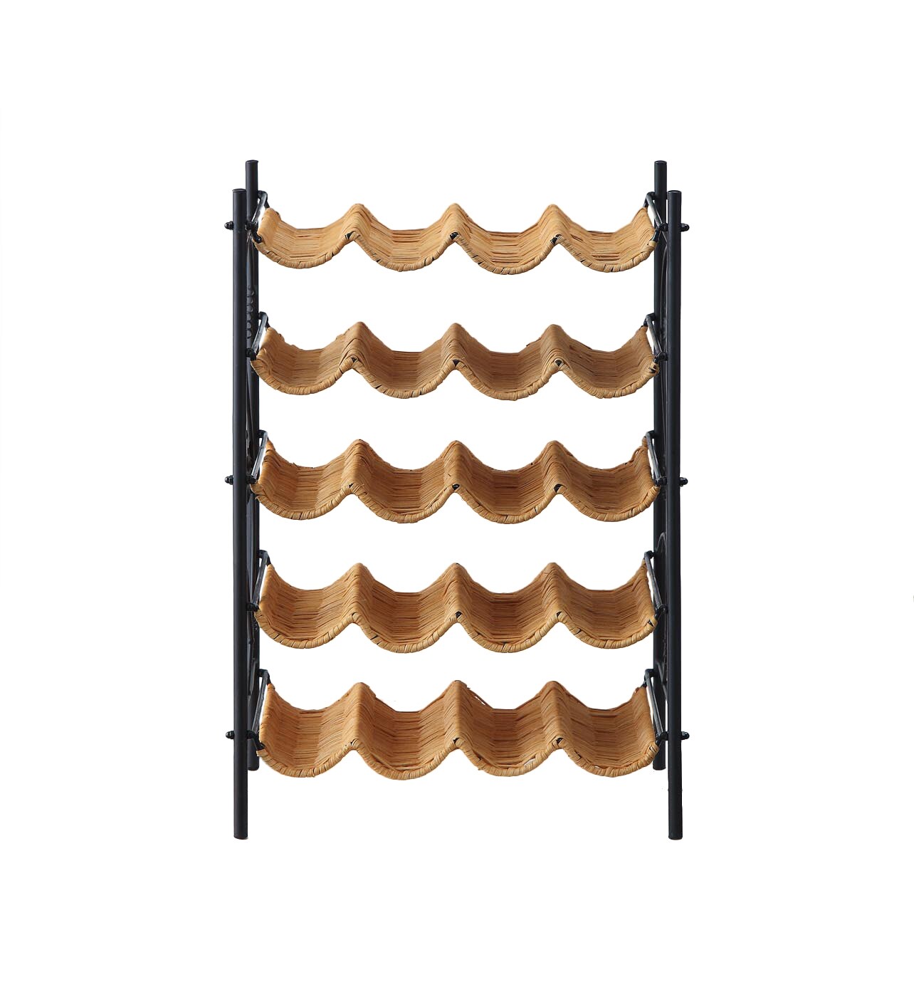 4D Concepts 263015 20-Bottle Black Metal Wine Rack