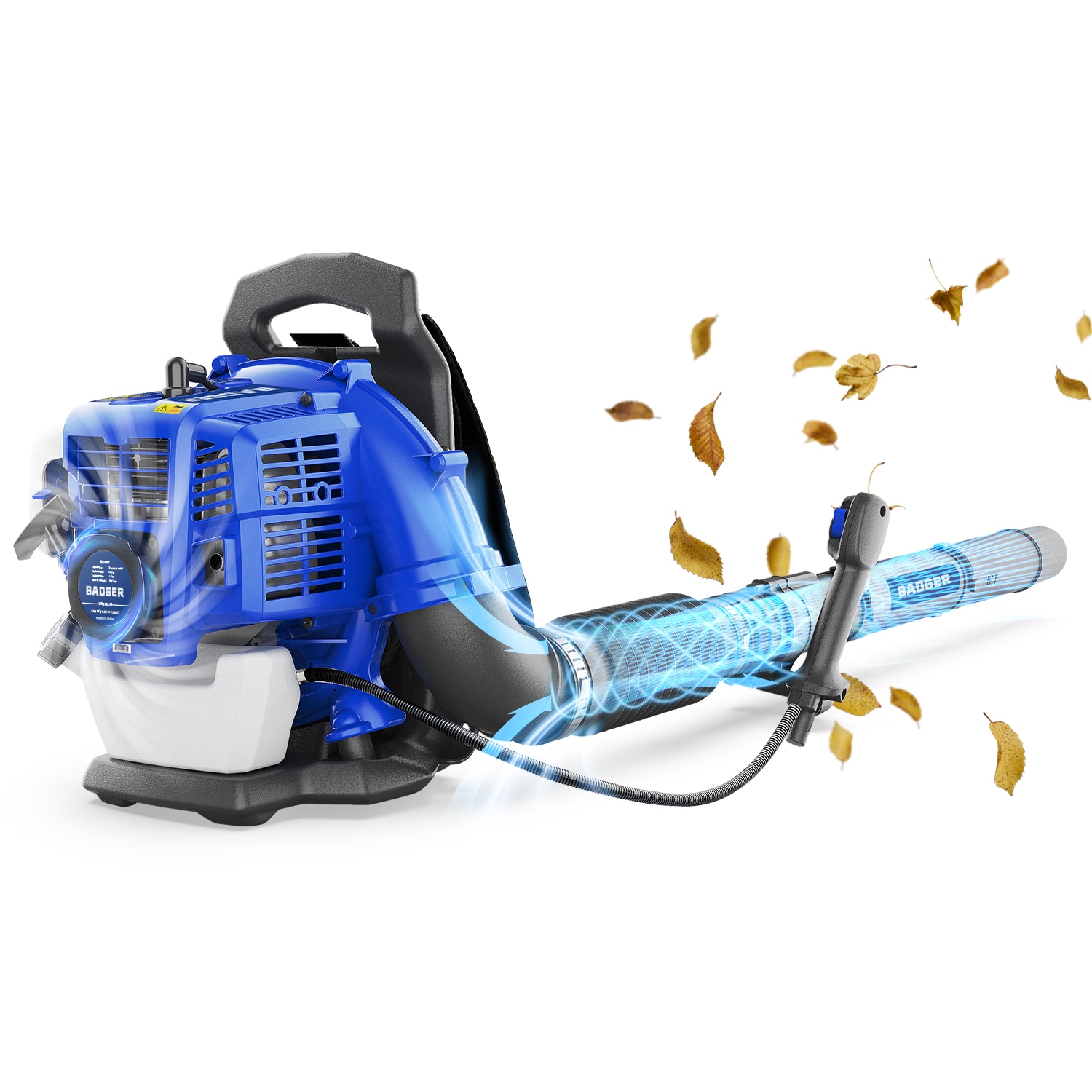 Wild Badger Power WBBPBL43 Gas Backpack Blower 43-cc 2-cycle 650-CFM 152-MPH Gas Backpack Leaf Blower