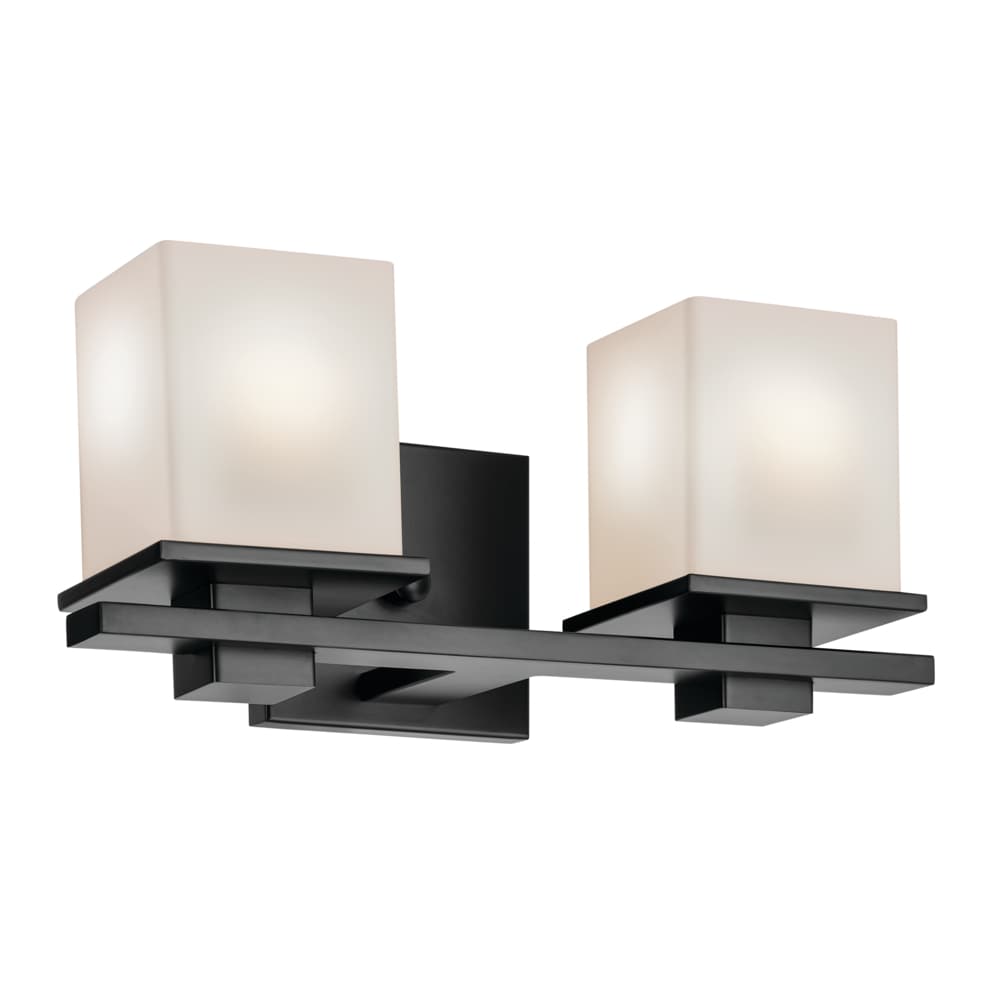 Kichler 45150BK Tully 15-in 2 -Light Black Modern/contemporary Vanity light