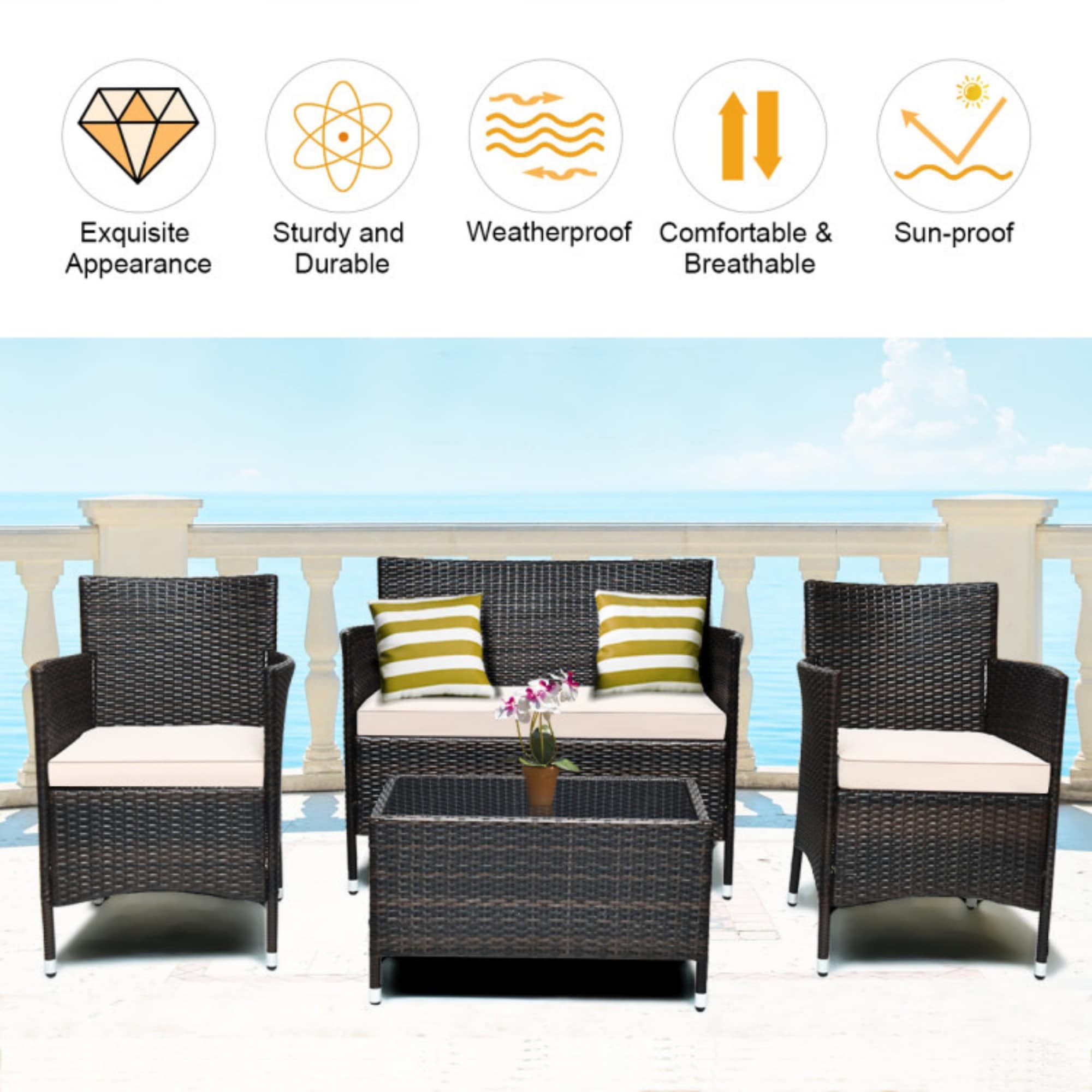 BABOOM BOM-1460DK-CO Patio-Conversation-Sets - View #4