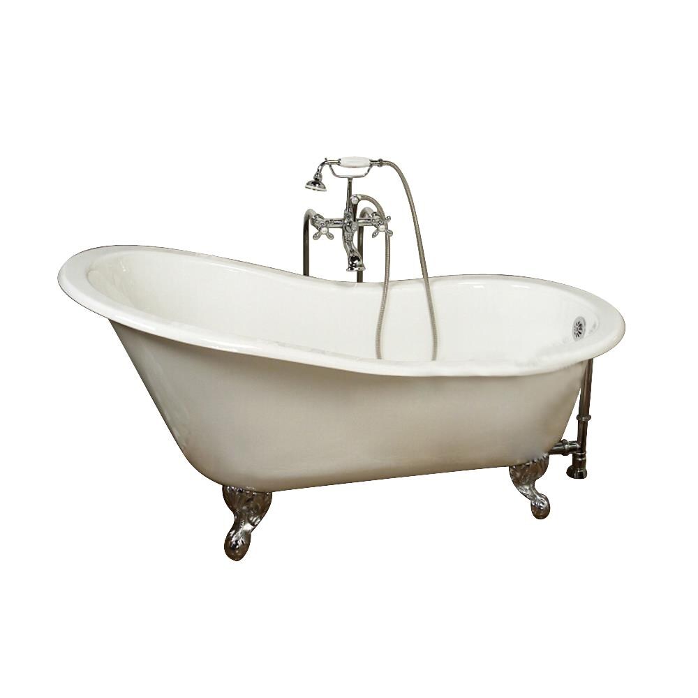 Barclay Products 5 ft. Acrylic Ball and Claw Feet Slipper Tub in