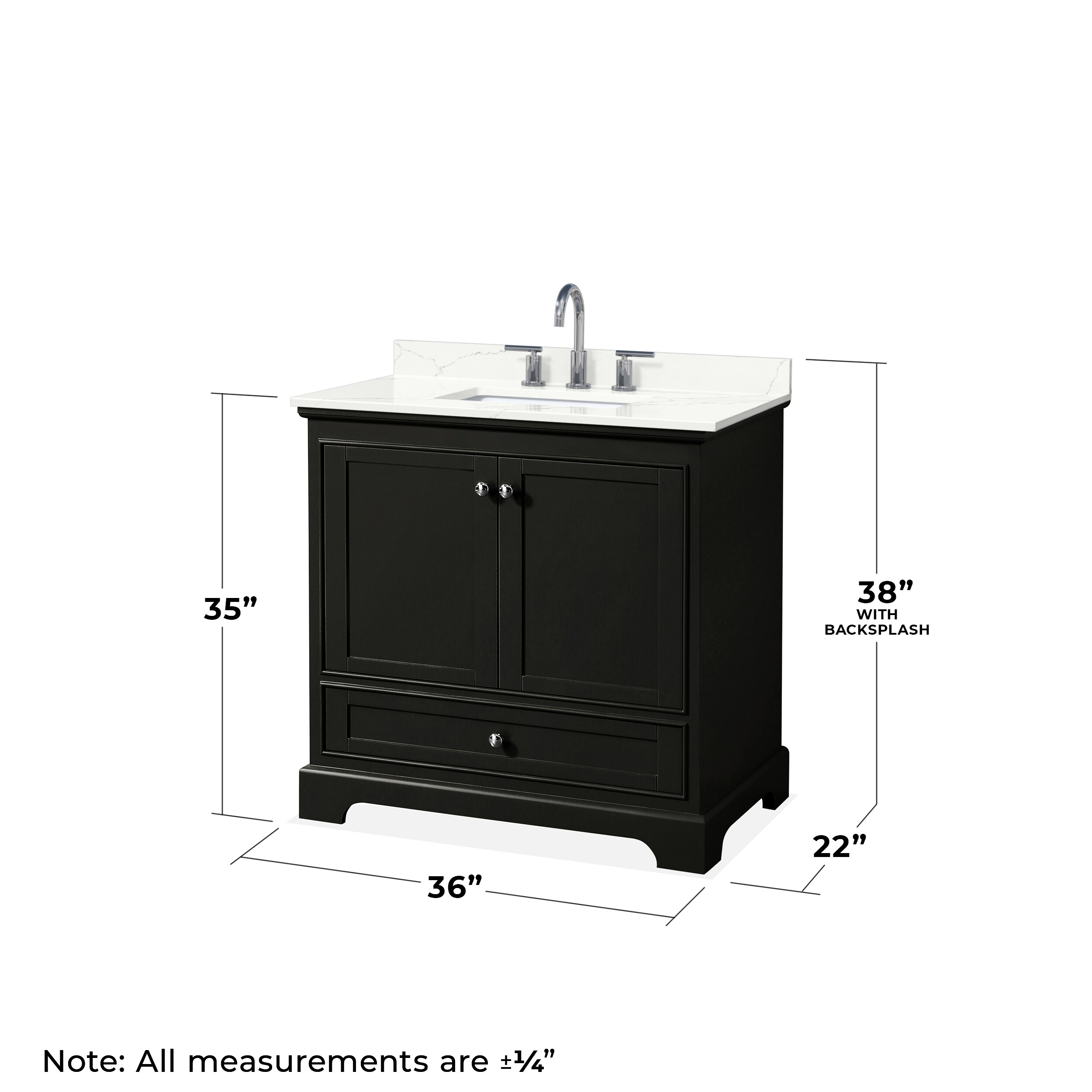 Wyndham Collection WCS202036SDEGTUS3MED Bath-Vanity-Combo - View #5