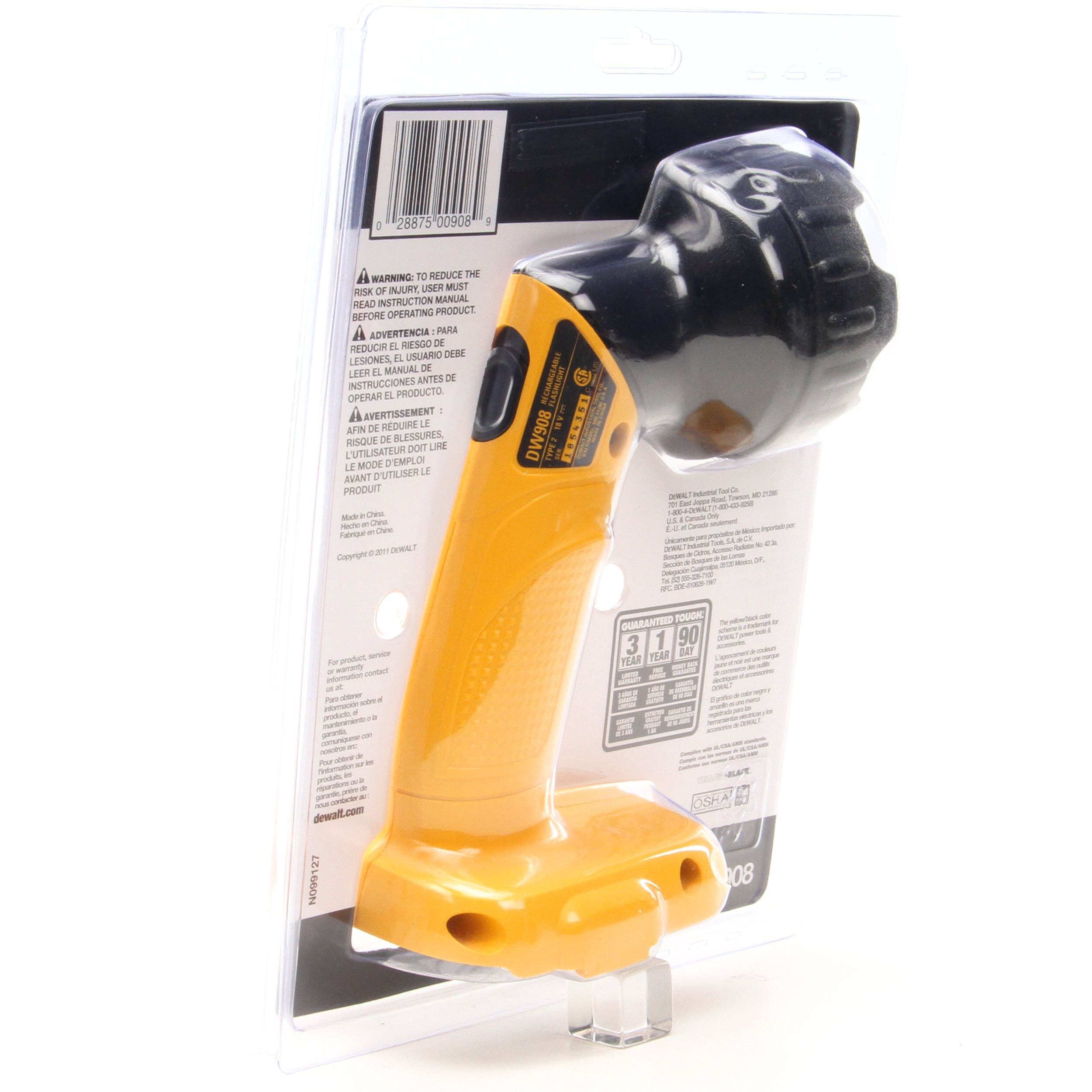 DeWALT•DW908•18 Volt Pivot Head Cordless Worklight•Tool Only•Model DW908•New! 