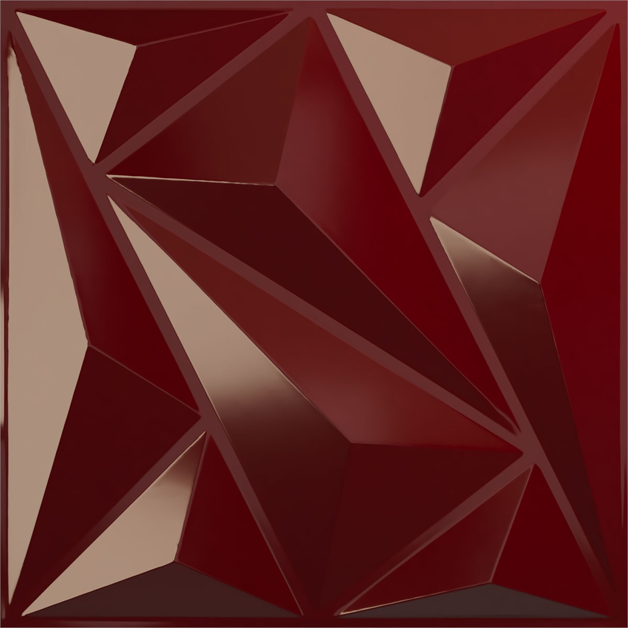Ekena Millwork WP20X20MQHML-CASE-12 19-5/8-in x 19-5/8-in Embossed Paintable/Stainable Red PVC Wall Panel ( 12 -Pack, Covers