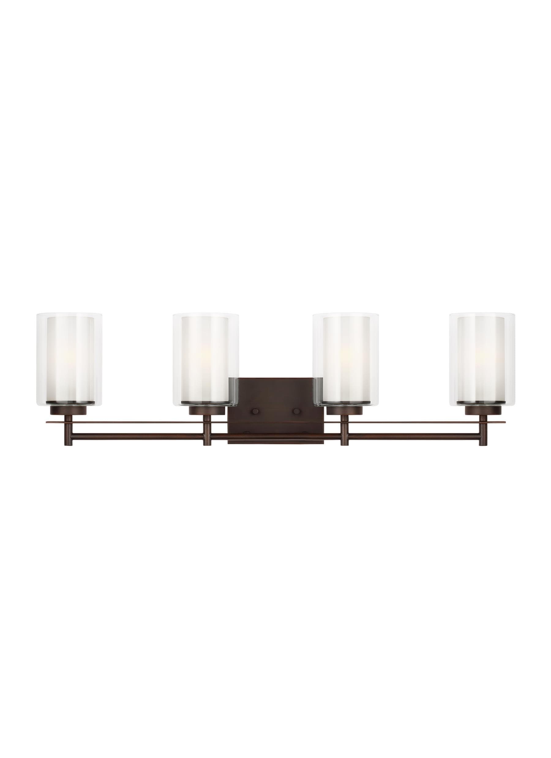Generation Lighting 4437304EN3-710 Elmwood Park 31.25-in 4 -Light Bronze Traditional Vanity light