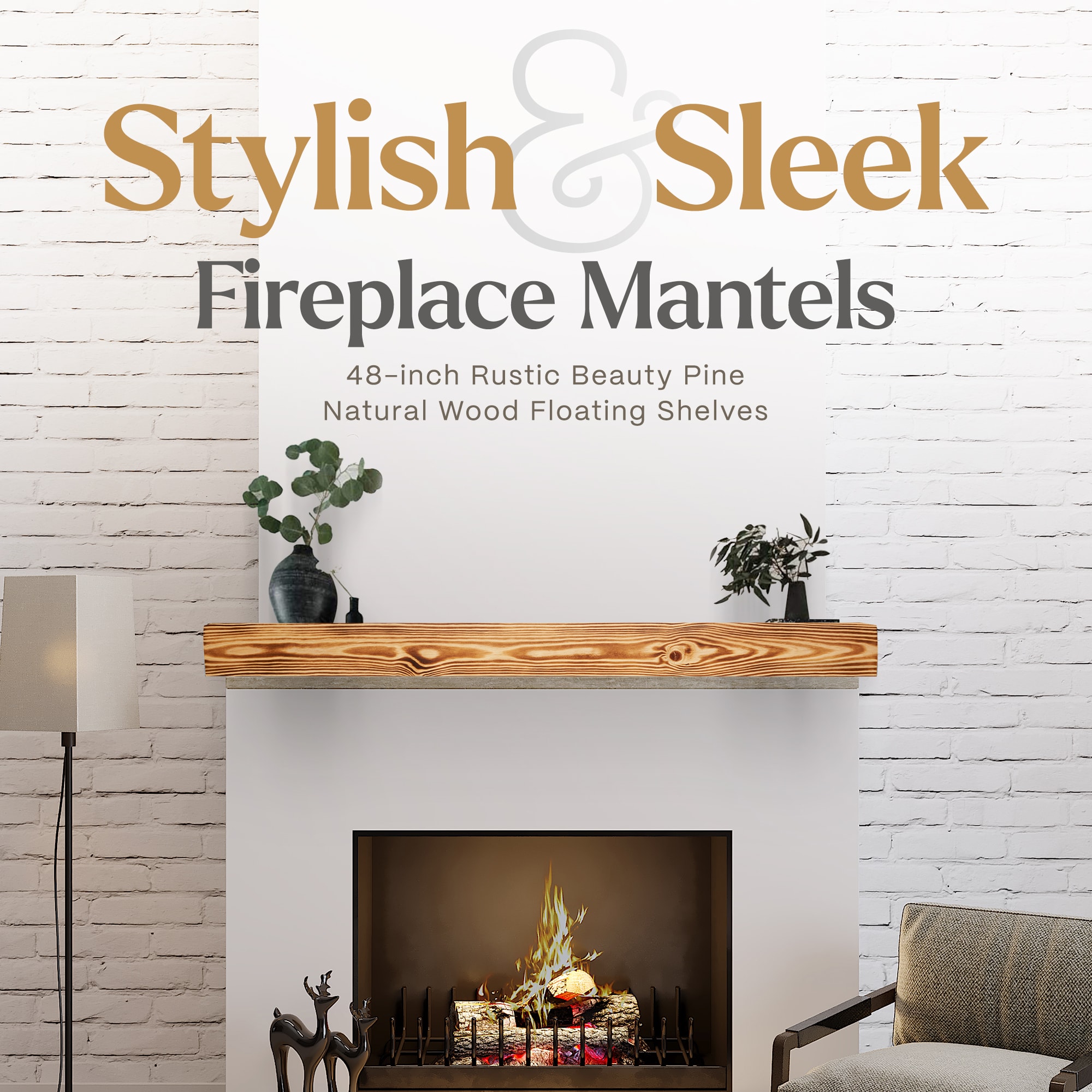 Luxe Surface Group 48 BURN Mantel-Shelves - View #2