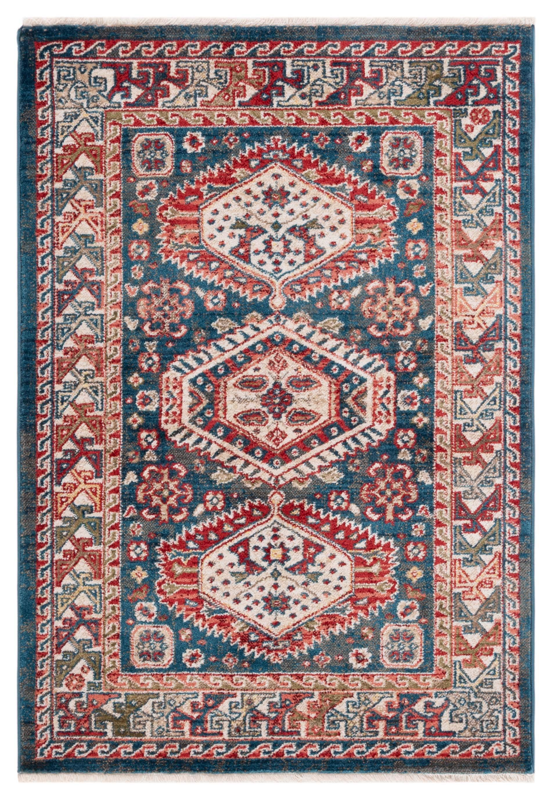 Kashan 353M Blue Ivory 3 X 5 Area Rug
