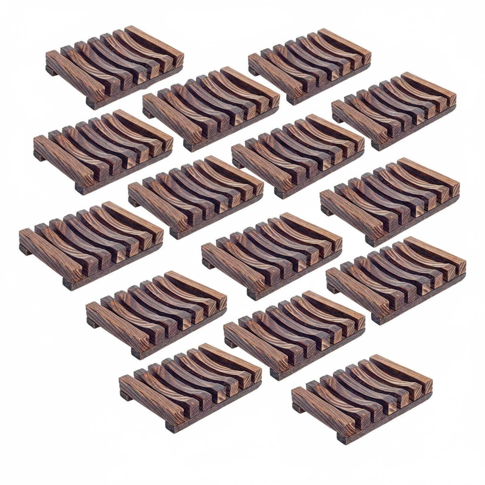 Paradigms Interiors 15 Pieces Wooden Soap Dish Hand Craft Bathroom Shower Kitchen Accessories #514068538868