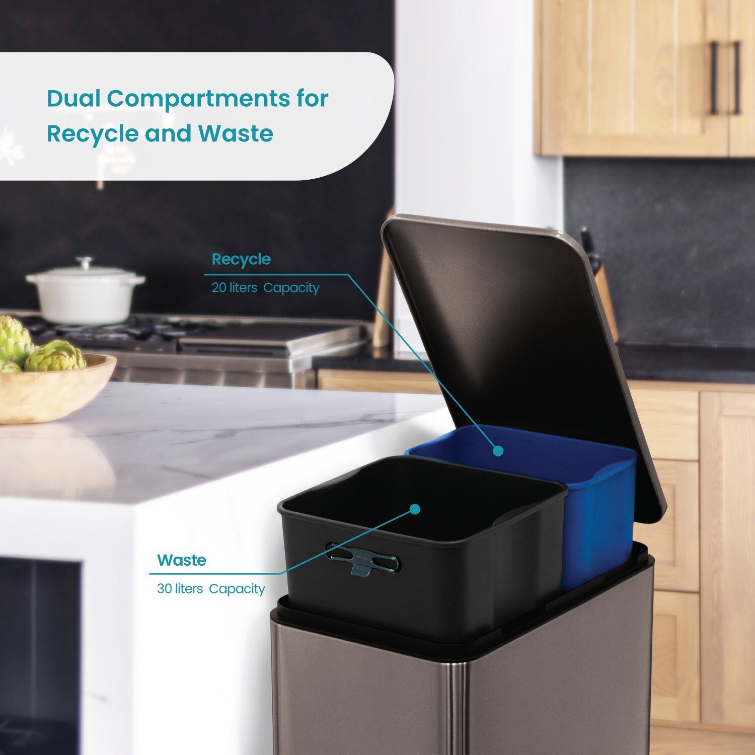 Home Zone Living VA41976A Recycling-Bins - View #3
